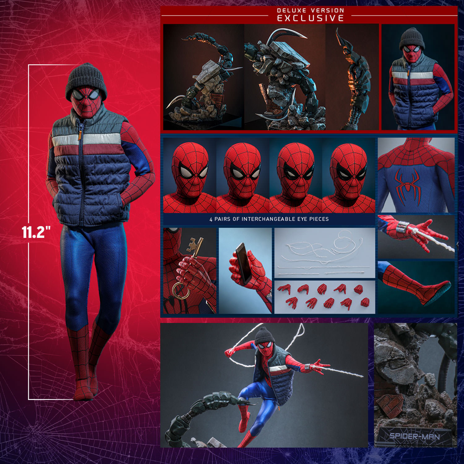 Marvel Spider-Man (Deluxe Version) Sixth Scale Figure  (Prototype Shown) View 2