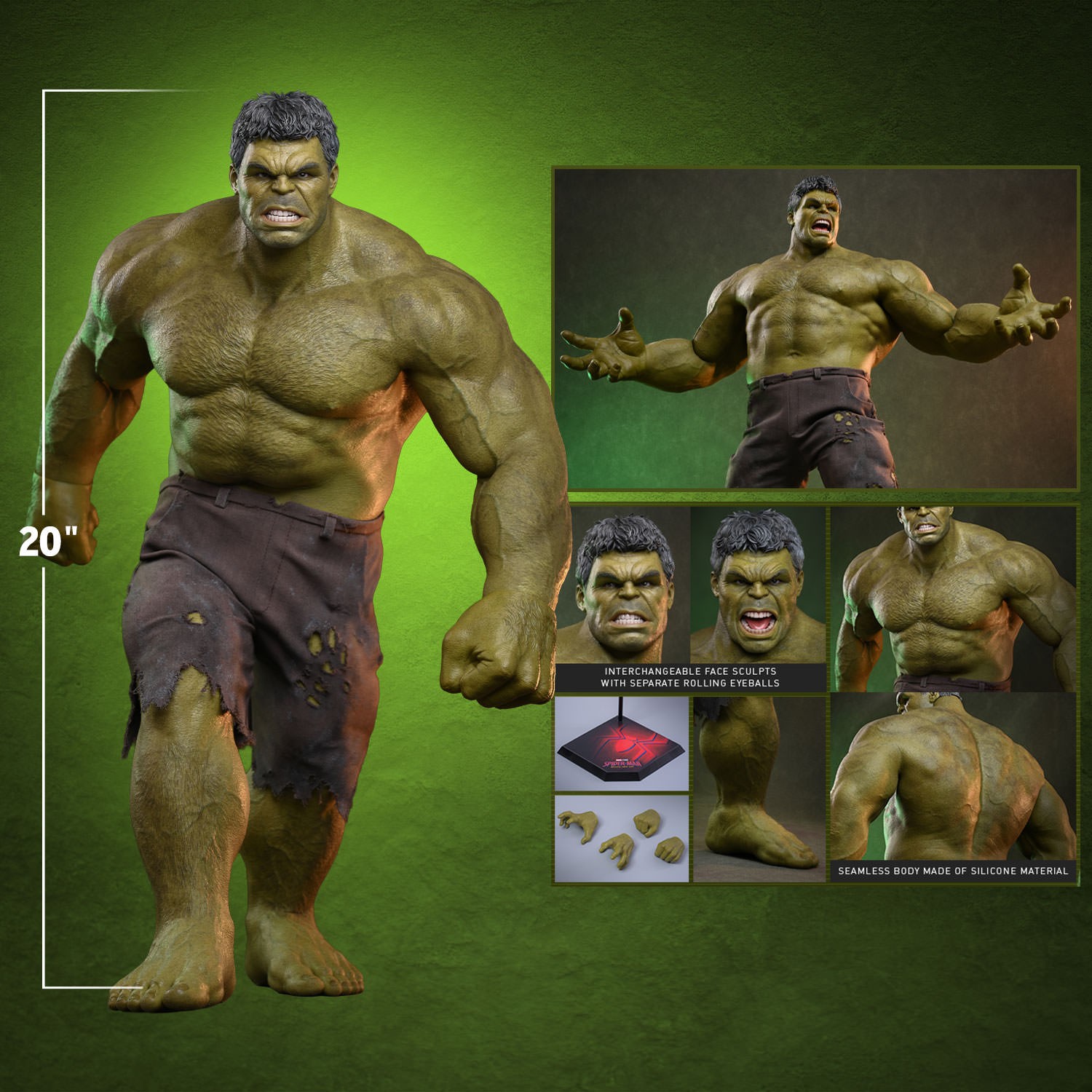Marvel Hulk Sixth Scale Figure  (Prototype Shown) View 2