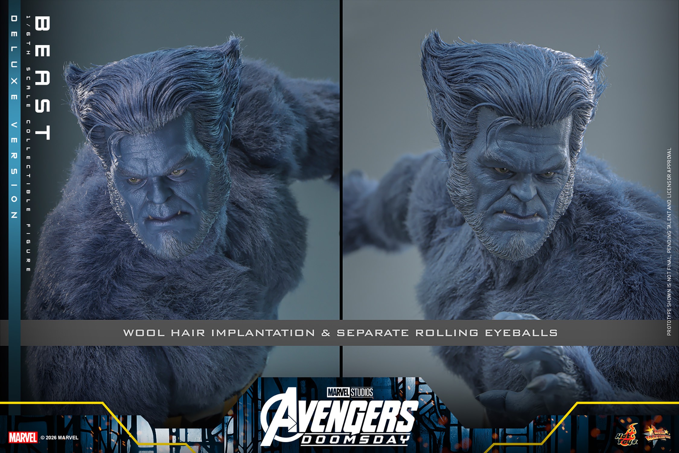 Marvel Beast (Deluxe Version) Sixth Scale Figure  (Prototype Shown) View 18