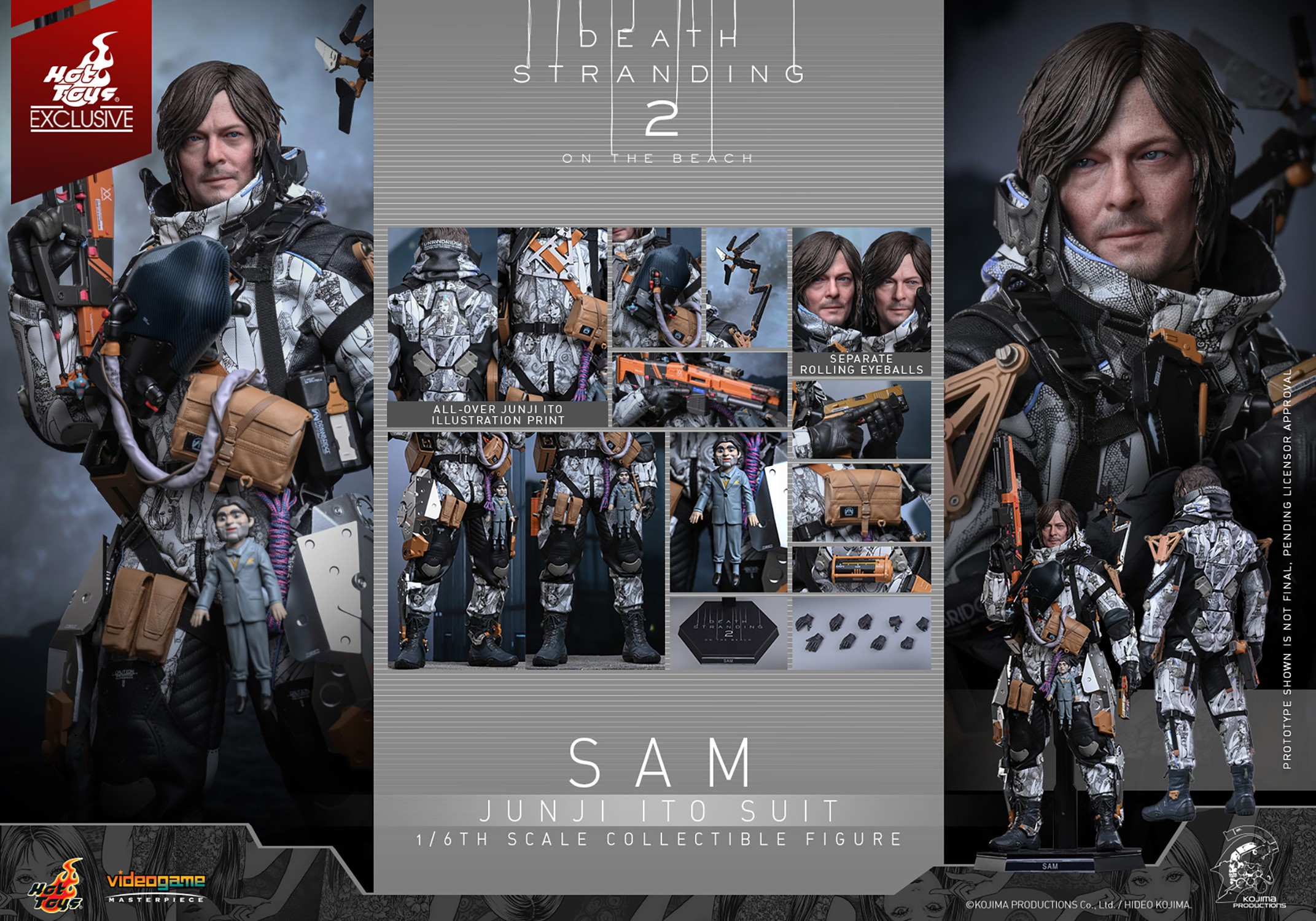 Death Stranding Sam (Junji Ito Suit) Sixth Scale Figure  Collector Edition (Prototype Shown) View 25