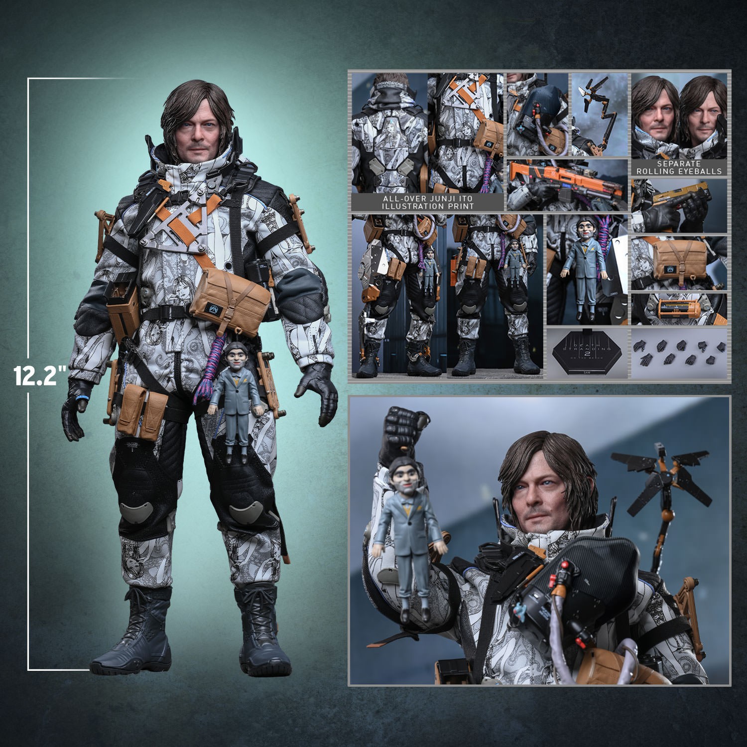 Death Stranding Sam (Junji Ito Suit) Sixth Scale Figure  Collector Edition (Prototype Shown) View 2