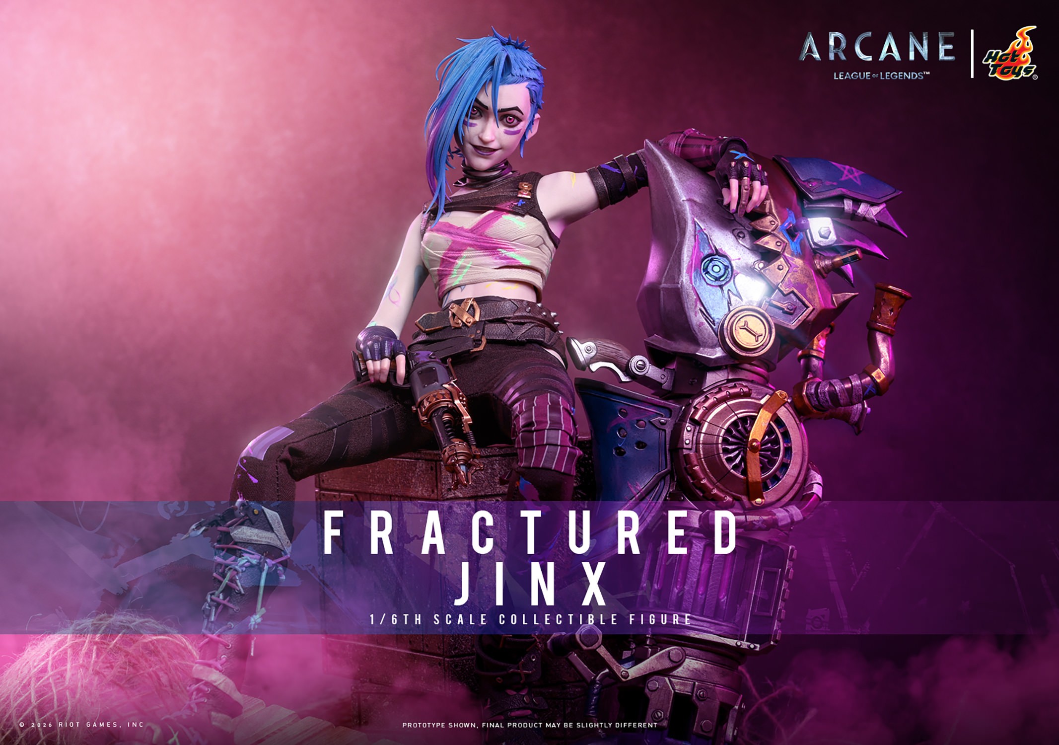 League of Legends Fractured Jinx Sixth Scale Figure  (Prototype Shown) View 1