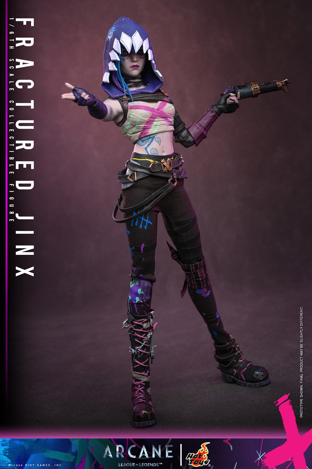 League of Legends Fractured Jinx Sixth Scale Figure  (Prototype Shown) View 3