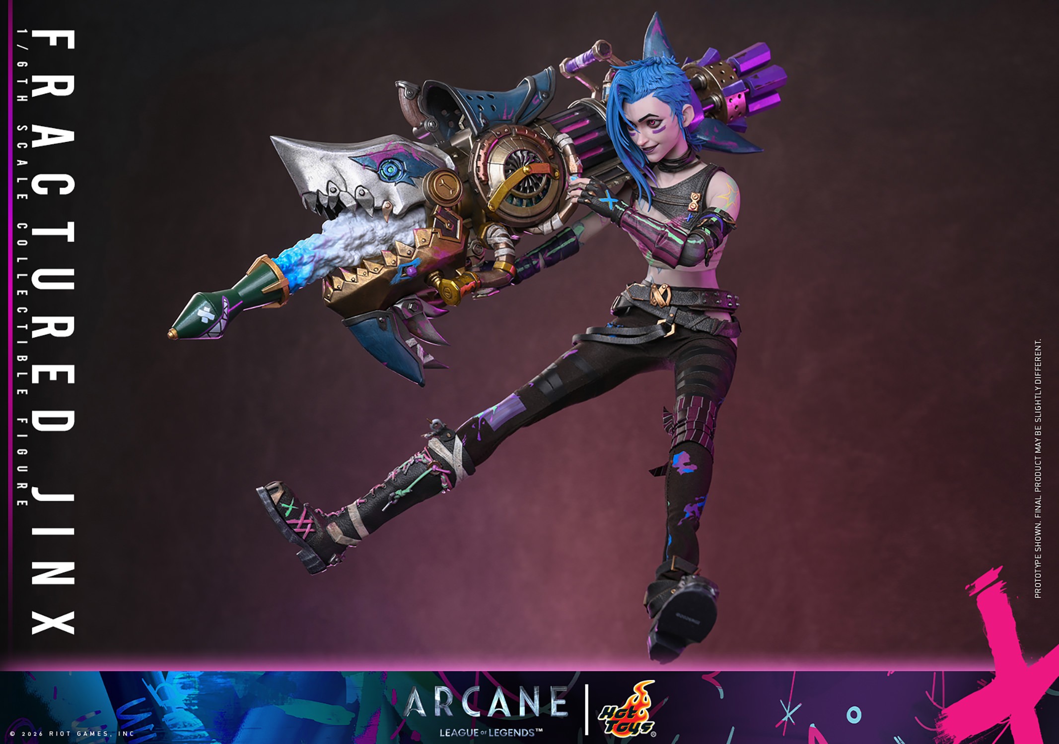 League of Legends Fractured Jinx Sixth Scale Figure  (Prototype Shown) View 5