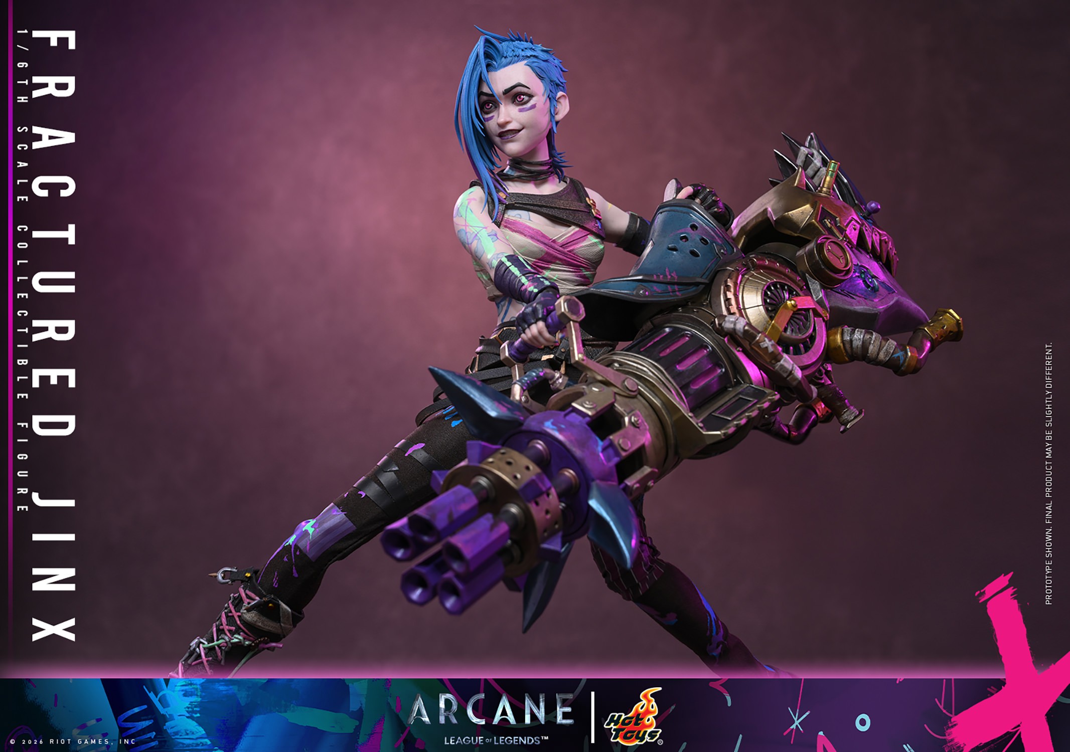 League of Legends Fractured Jinx Sixth Scale Figure  (Prototype Shown) View 8