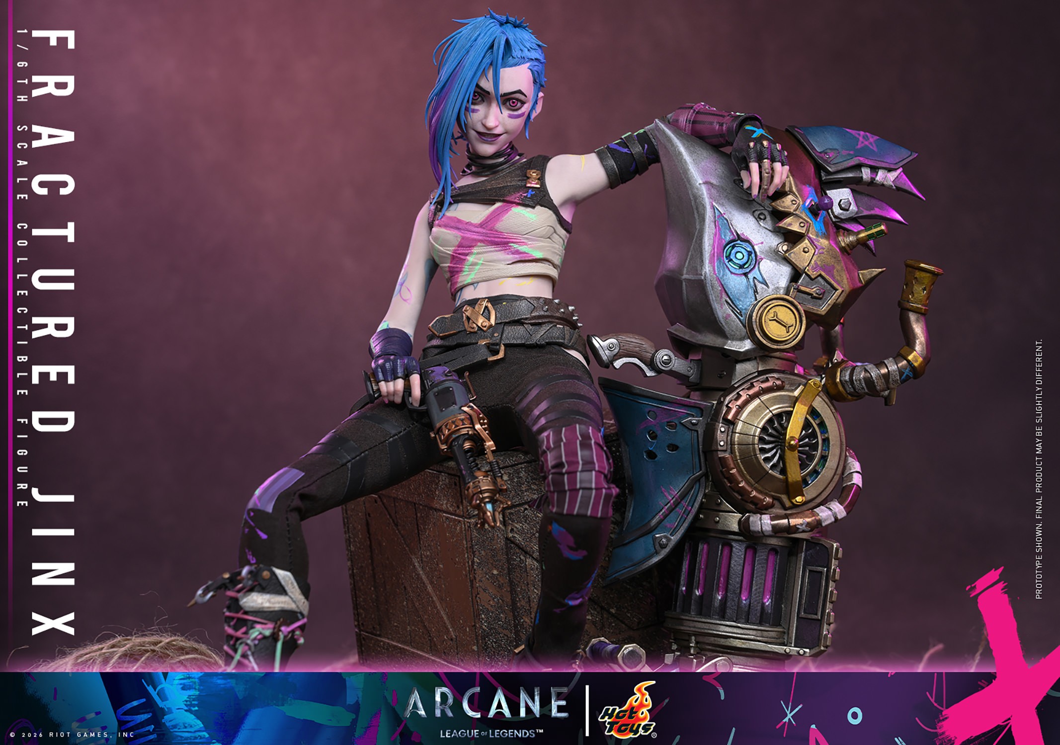 League of Legends Fractured Jinx Sixth Scale Figure  (Prototype Shown) View 12