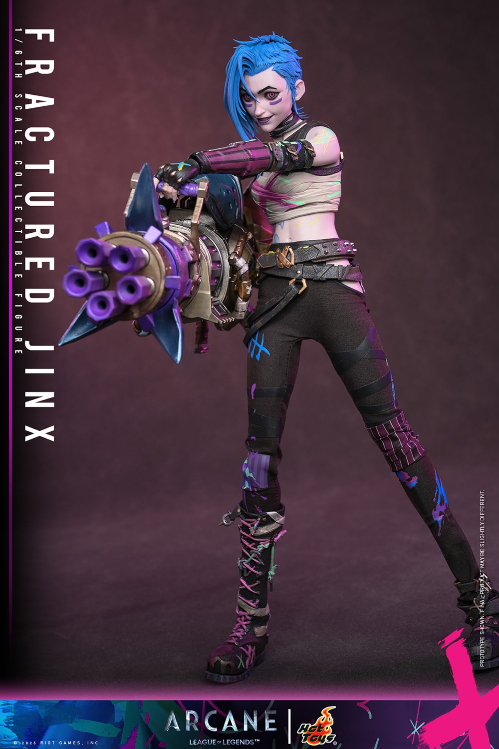 League of Legends Fractured Jinx Sixth Scale Figure  (Prototype Shown) View 4