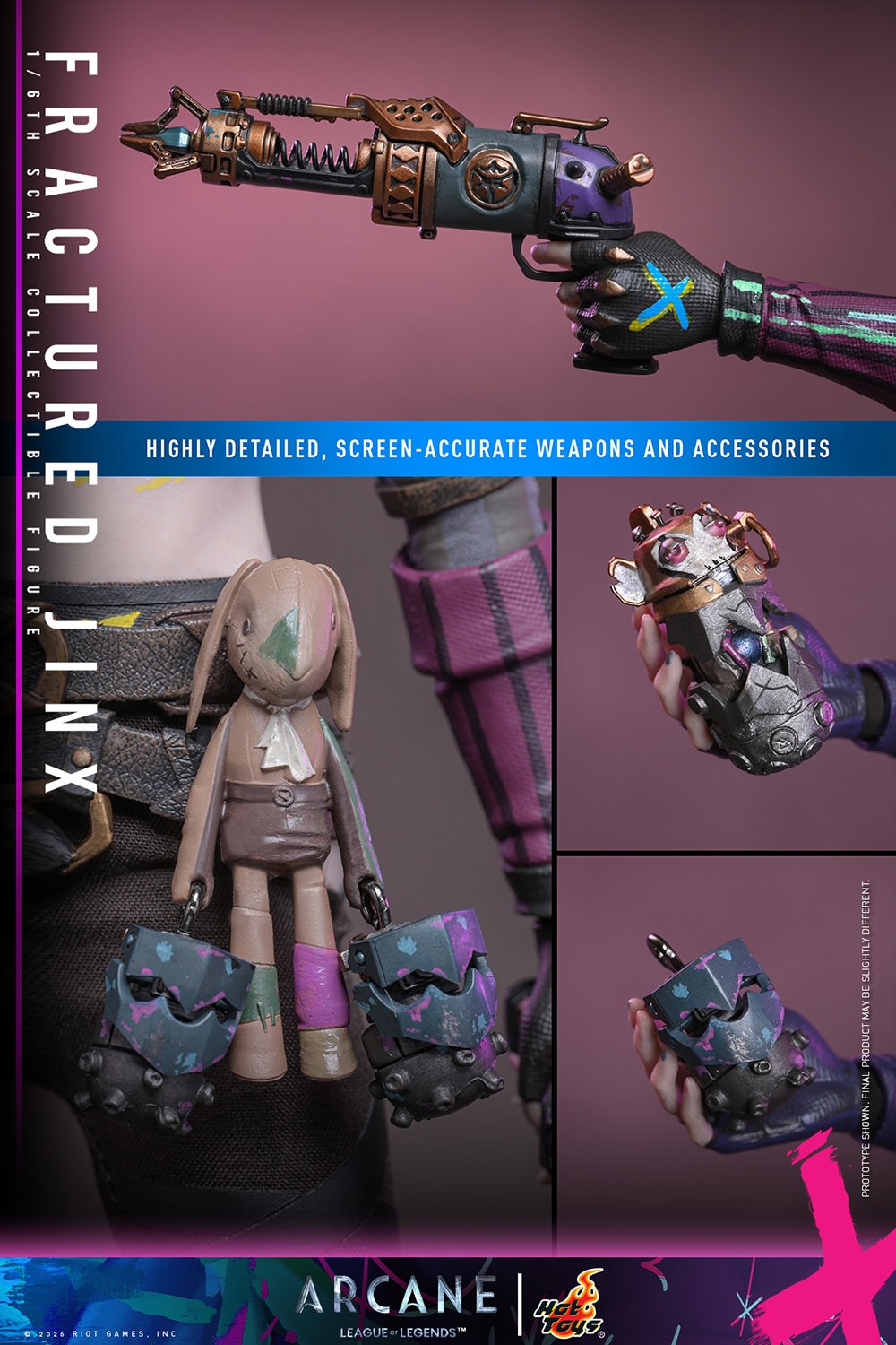 League of Legends Fractured Jinx Sixth Scale Figure  (Prototype Shown) View 22