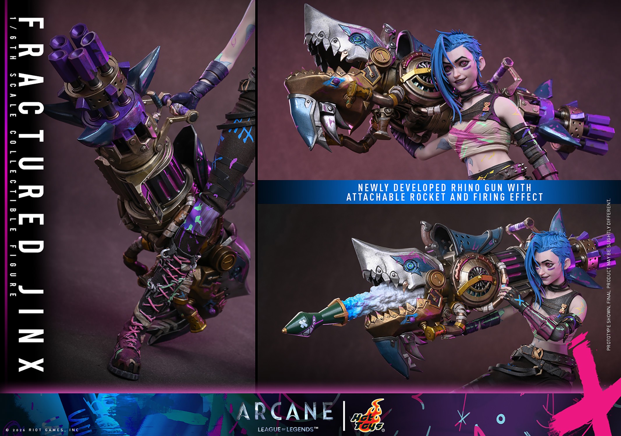 League of Legends Fractured Jinx Sixth Scale Figure  (Prototype Shown) View 23