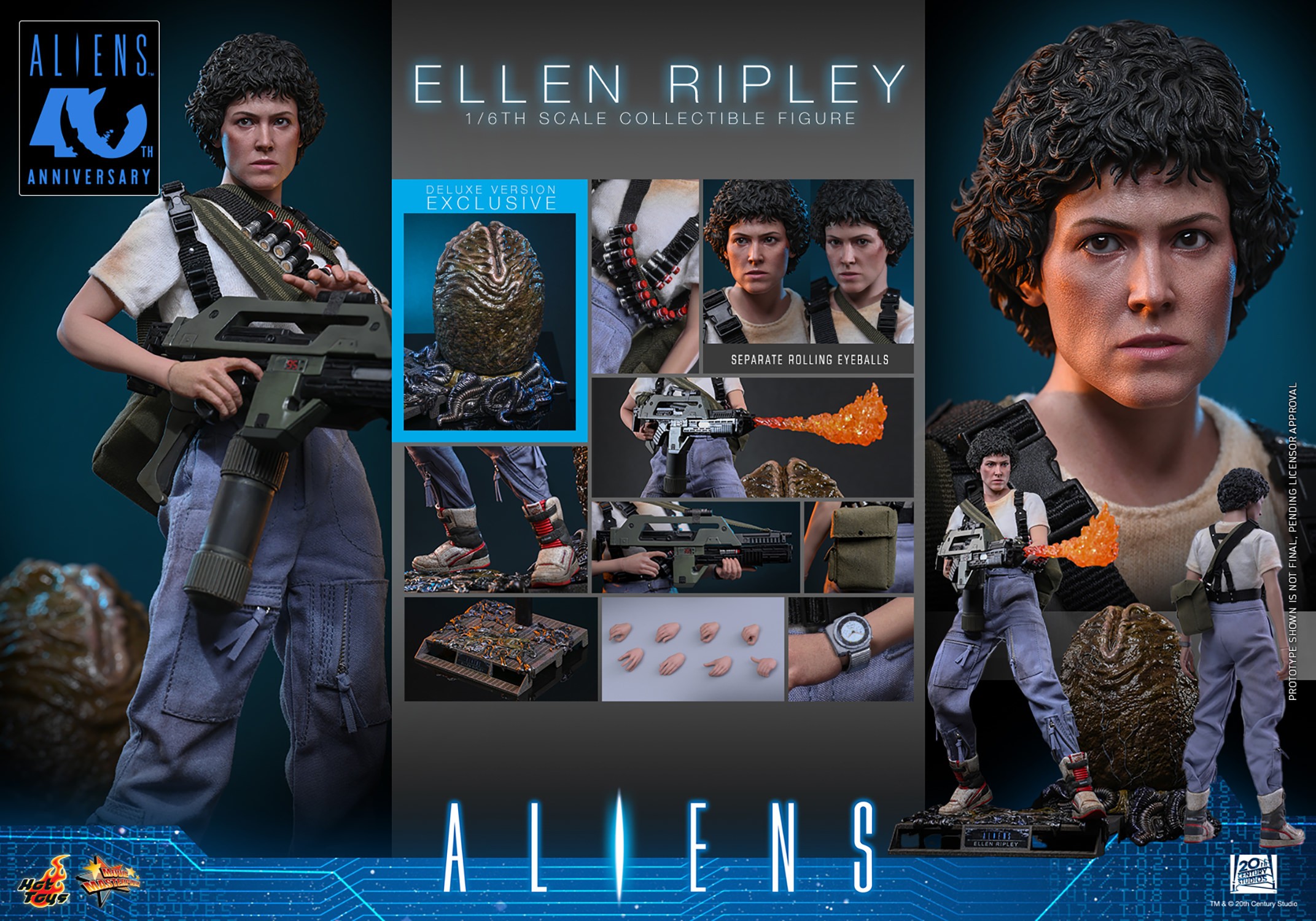 Alien Ellen Ripley (Deluxe Version) Sixth Scale Figure  (Prototype Shown) View 20