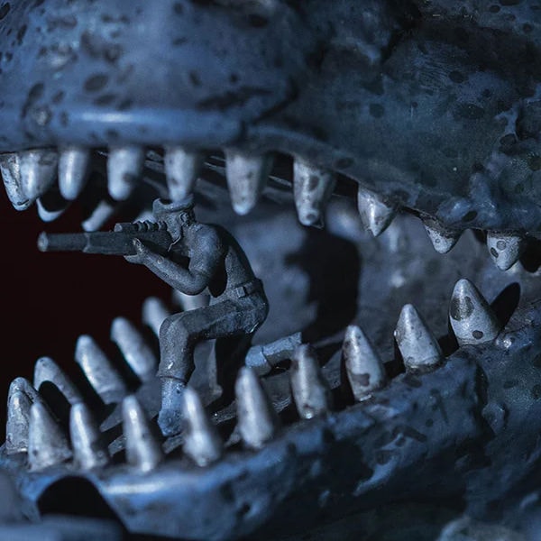 Fallout Dinky the T-Rex (Nighttime) Statues  (Prototype Shown) View 6