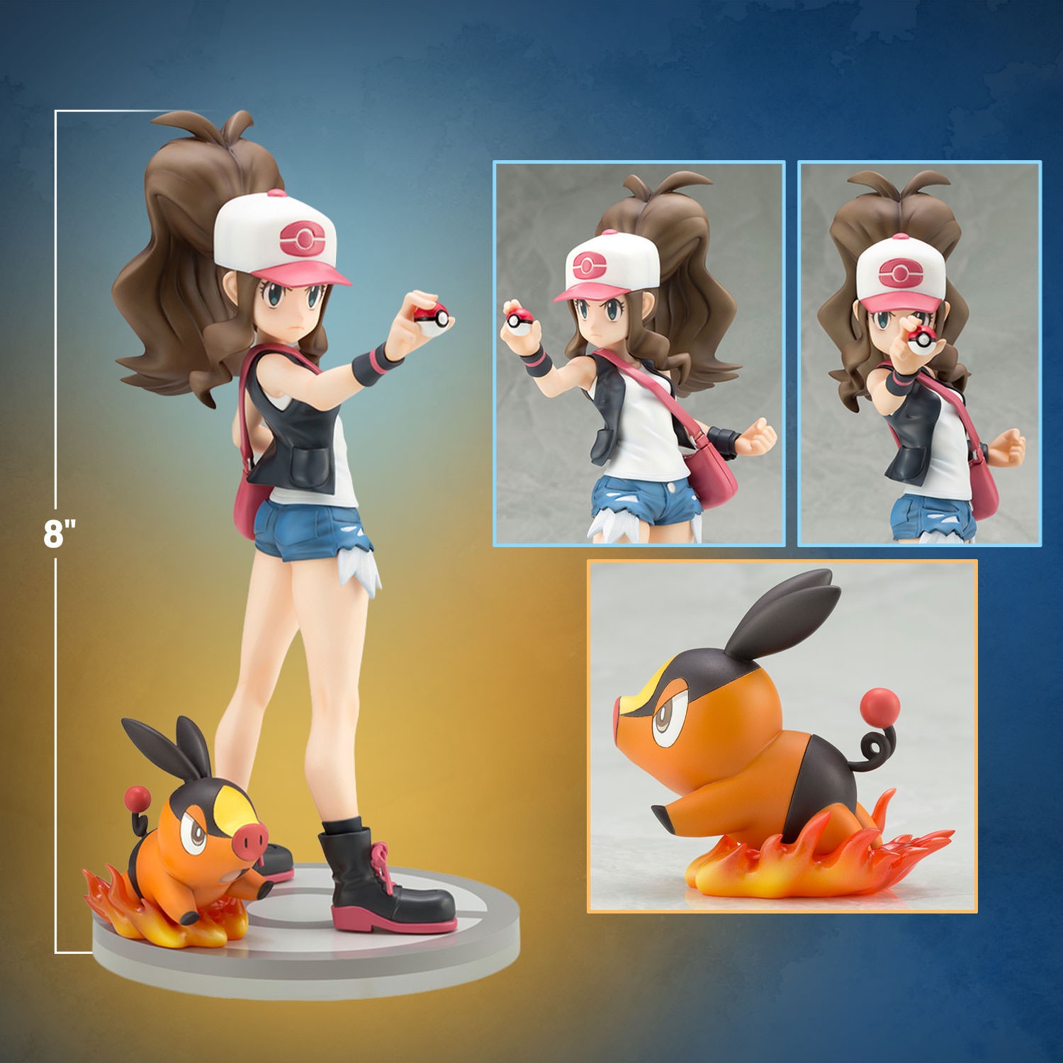 Pokémon Hilda with Tepig Collectible Figure  (Prototype Shown) View 2
