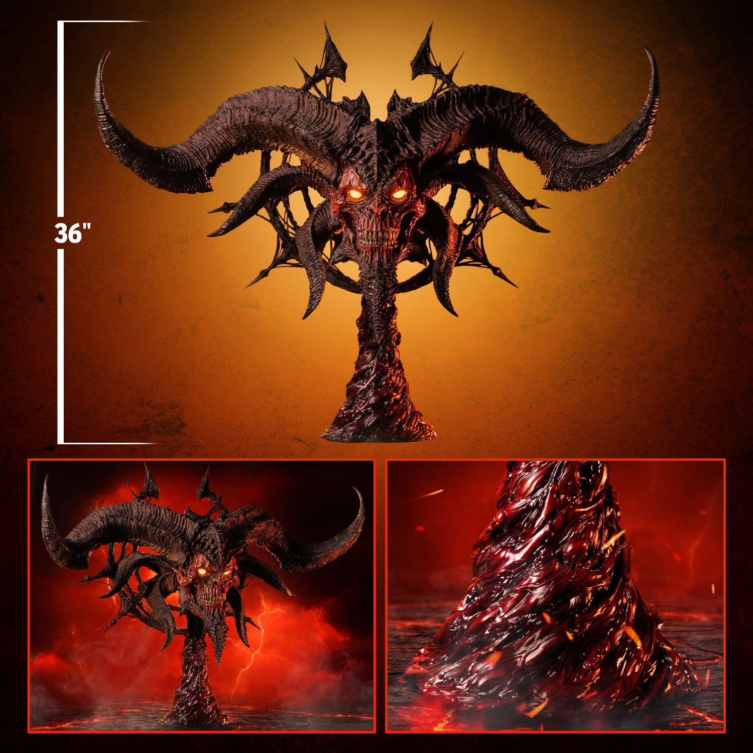 Diablo Diablo IV: Lord of Hatred Mephisto Art Mask Life-Size Replica  (Prototype Shown) View 2