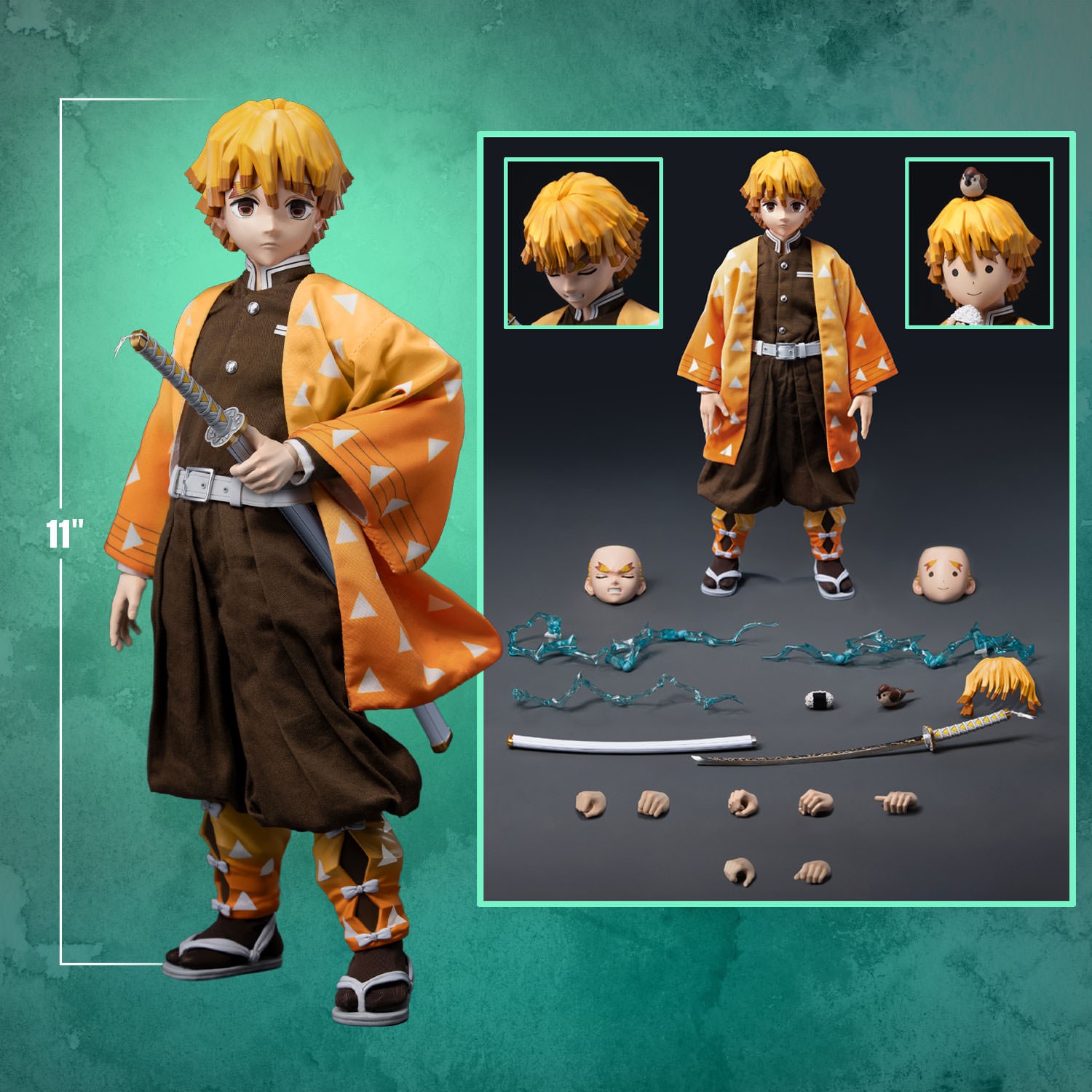 Demon Slayer Zenitsu Agatsuma Sixth Scale Figure  (Prototype Shown) View 2