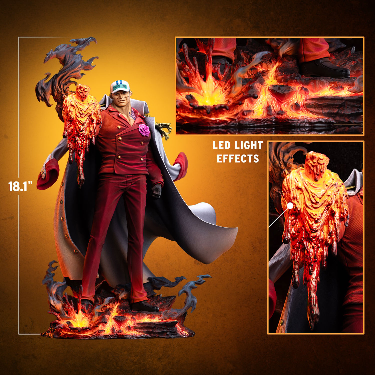 One Piece Admiral Akainu (Premium Version) Statues  (Prototype Shown) View 2