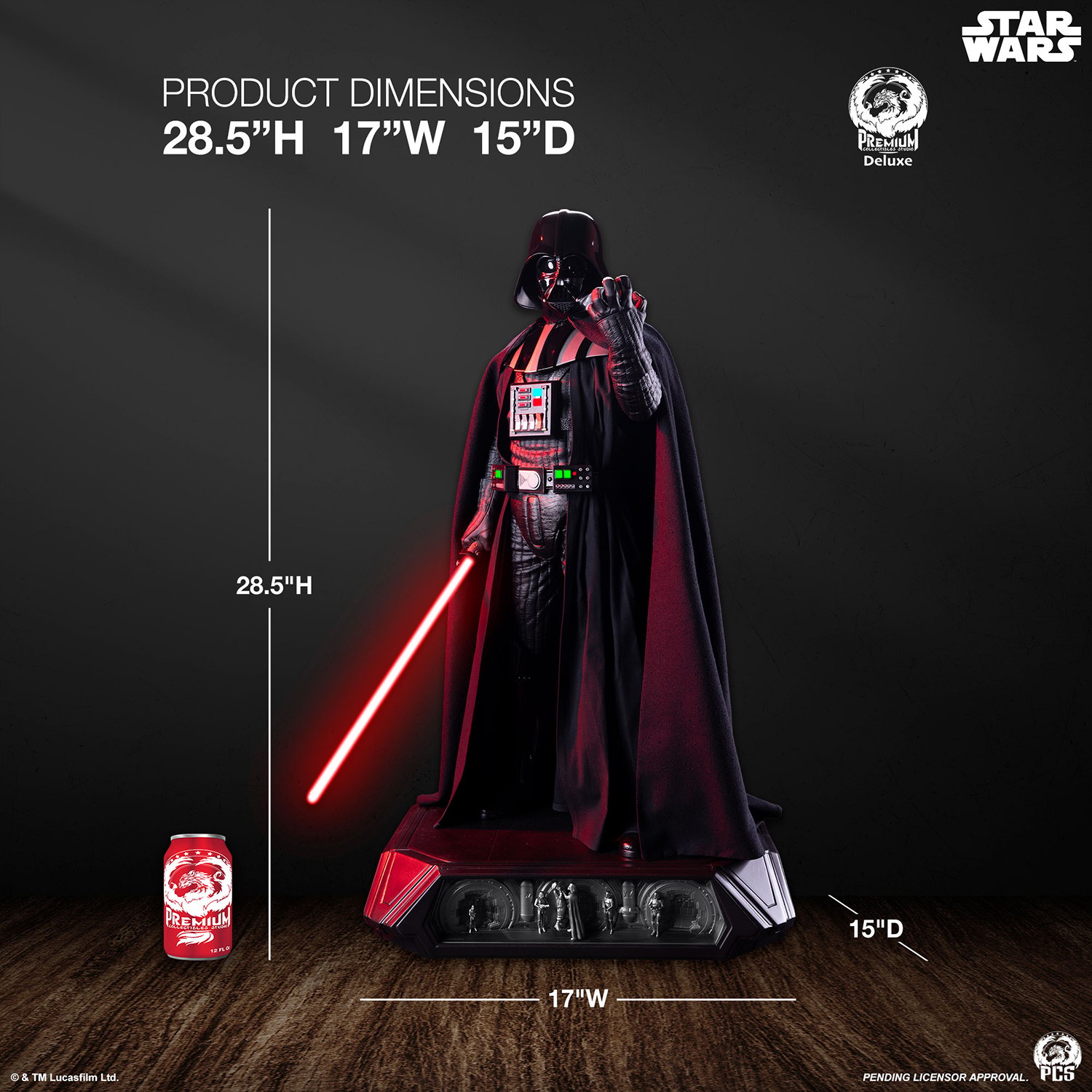 Star Wars Darth Vader (Deluxe Edition) 1:3 Scale Statue  (Prototype Shown) View 2