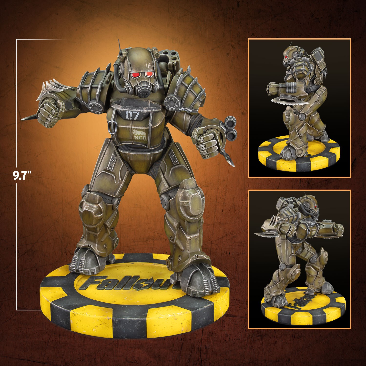 Fallout NCR Power Armor Statues  (Prototype Shown) View 2