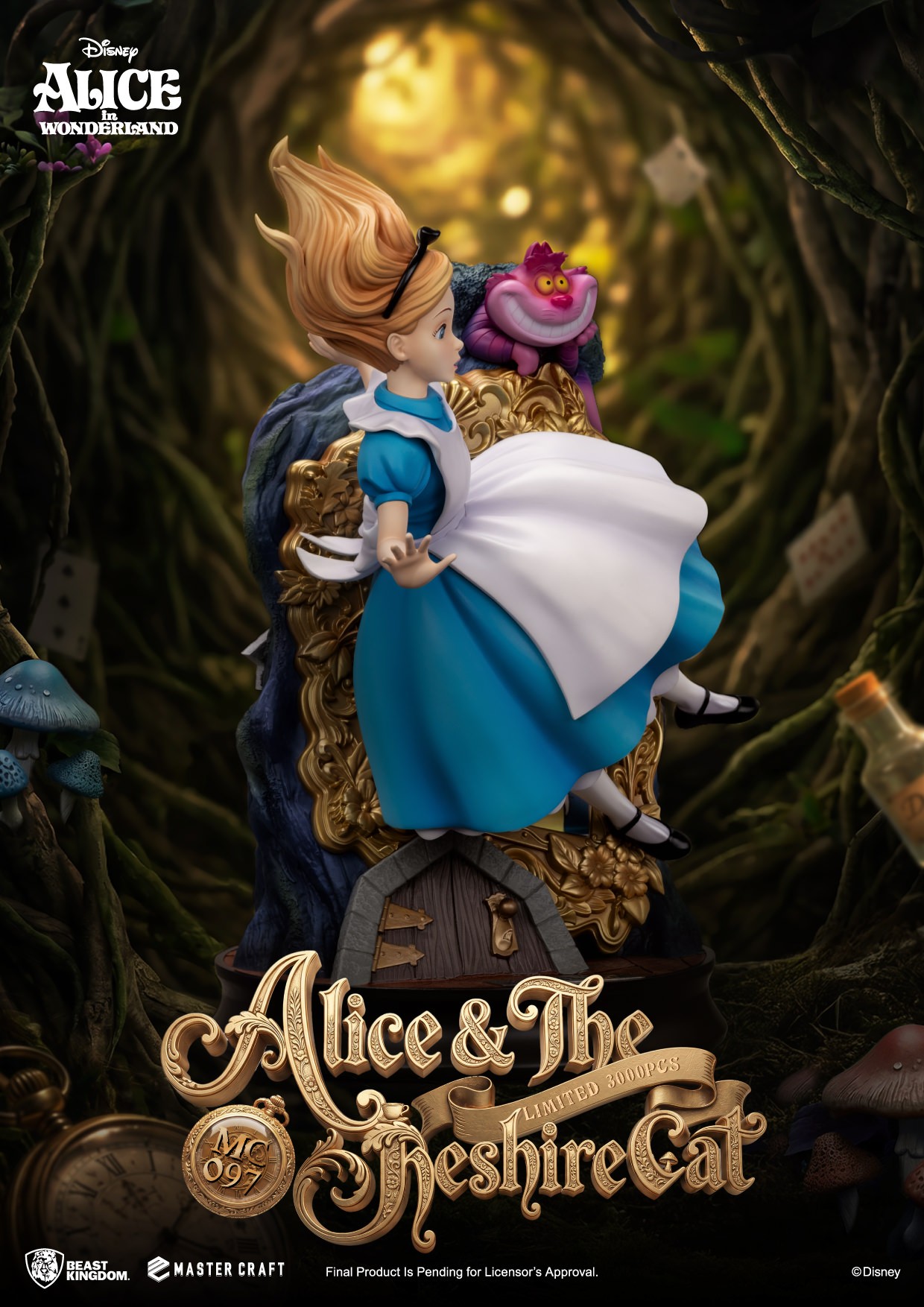Disney Alice & The Cheshire Cat Statues  (Prototype Shown) View 8
