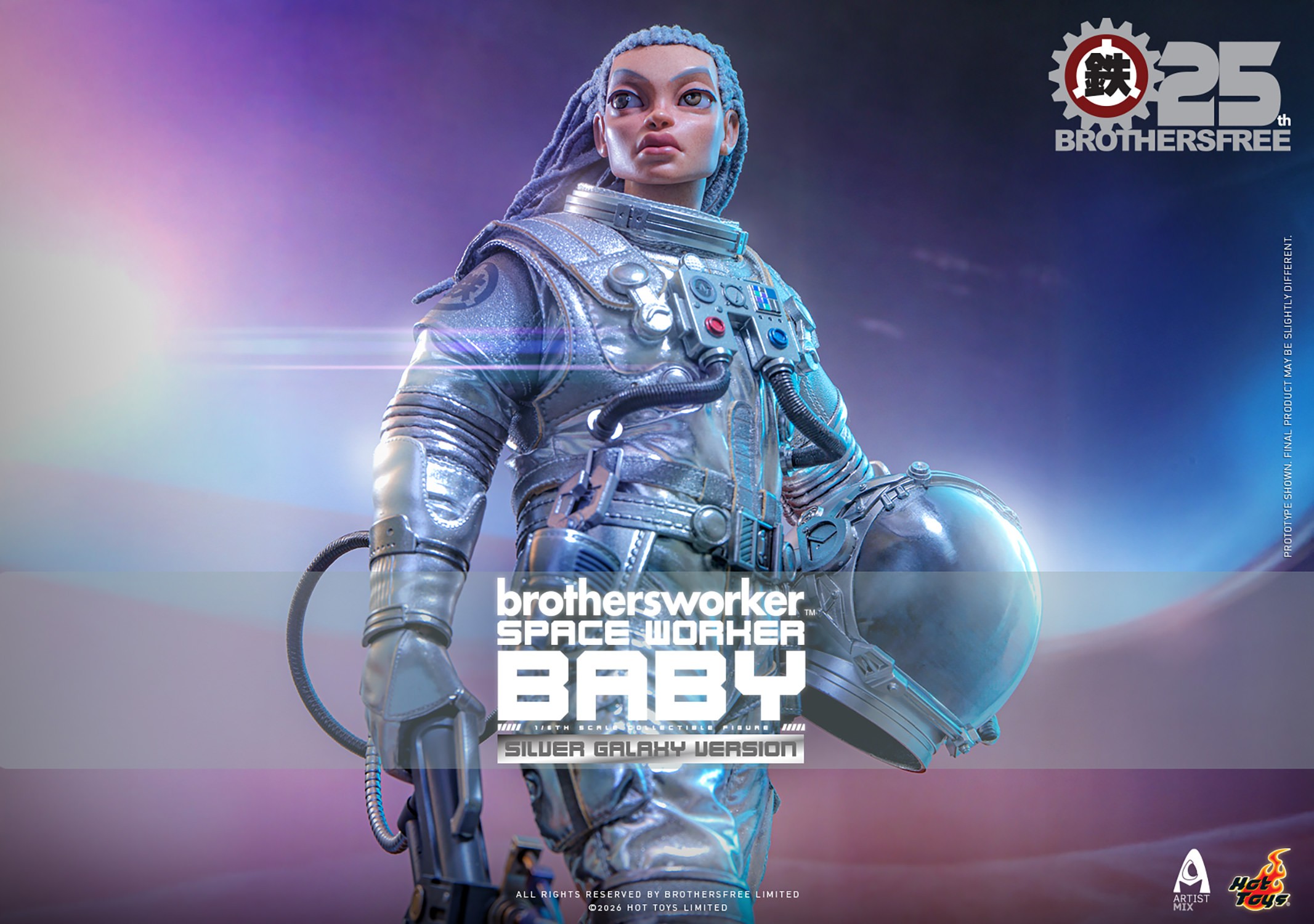 Brothersfree Space Worker Baby (Brothersfree 25th Silver Galaxy Version) Sixth Scale Figure  (Prototype Shown) View 1