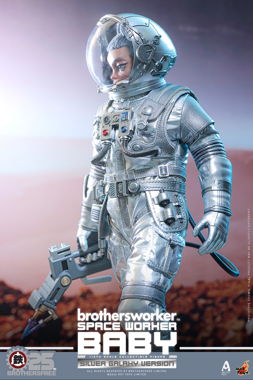 Brothersfree Space Worker Baby (Brothersfree 25th Silver Galaxy Version) Sixth Scale Figure  (Prototype Shown) View 5