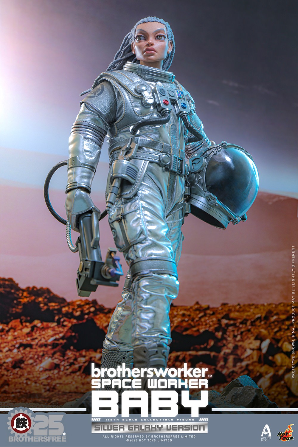 Brothersfree Space Worker Baby (Brothersfree 25th Silver Galaxy Version) Sixth Scale Figure  (Prototype Shown) View 8