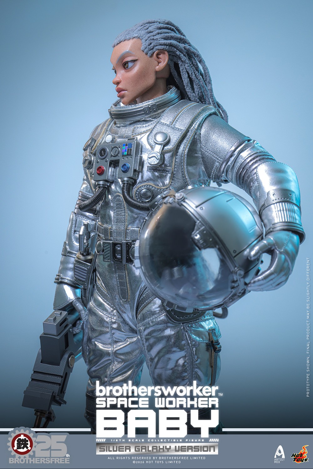 Brothersfree Space Worker Baby (Brothersfree 25th Silver Galaxy Version) Sixth Scale Figure  (Prototype Shown) View 11