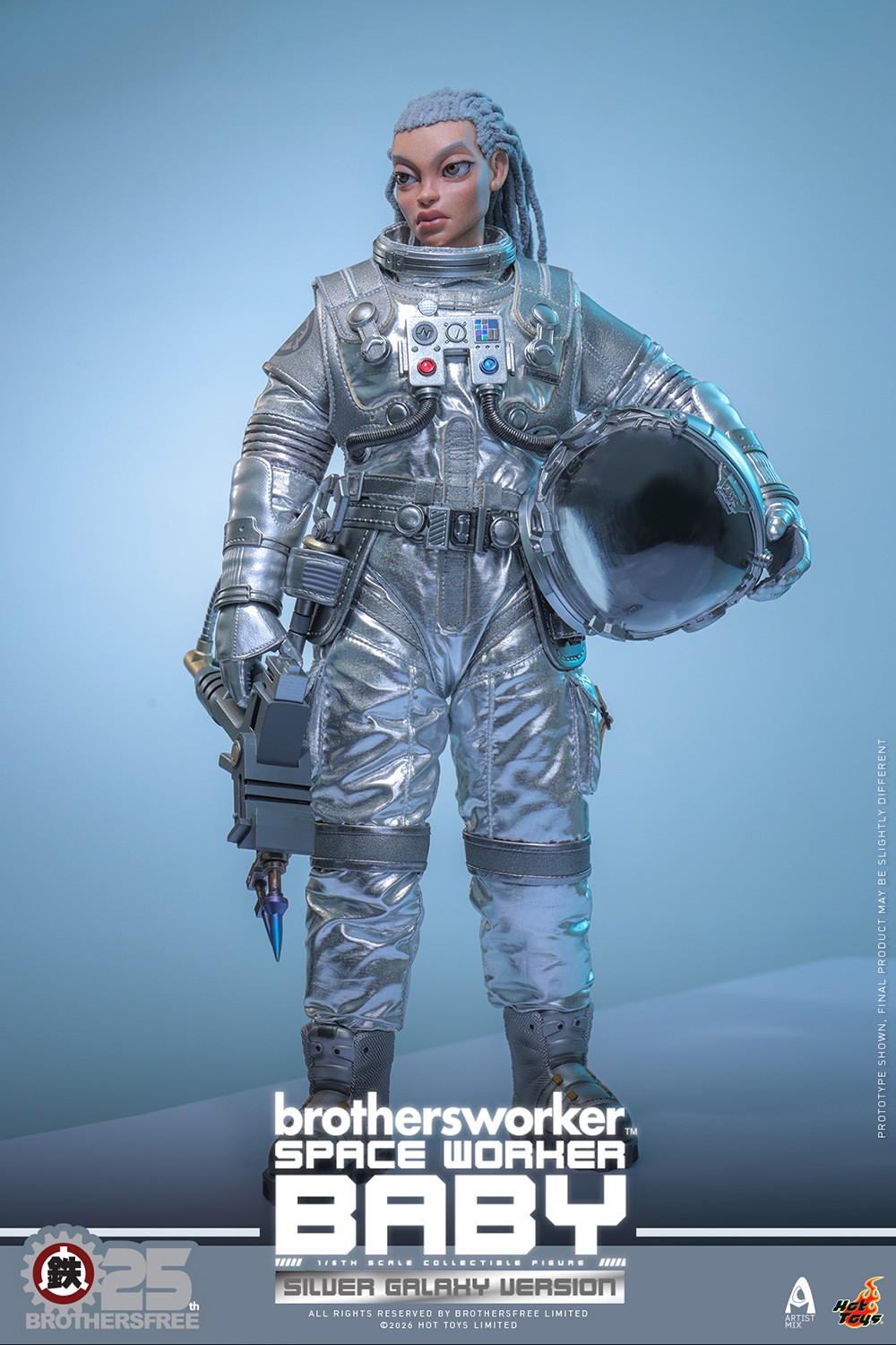 Brothersfree Space Worker Baby (Brothersfree 25th Silver Galaxy Version) Sixth Scale Figure  (Prototype Shown) View 12