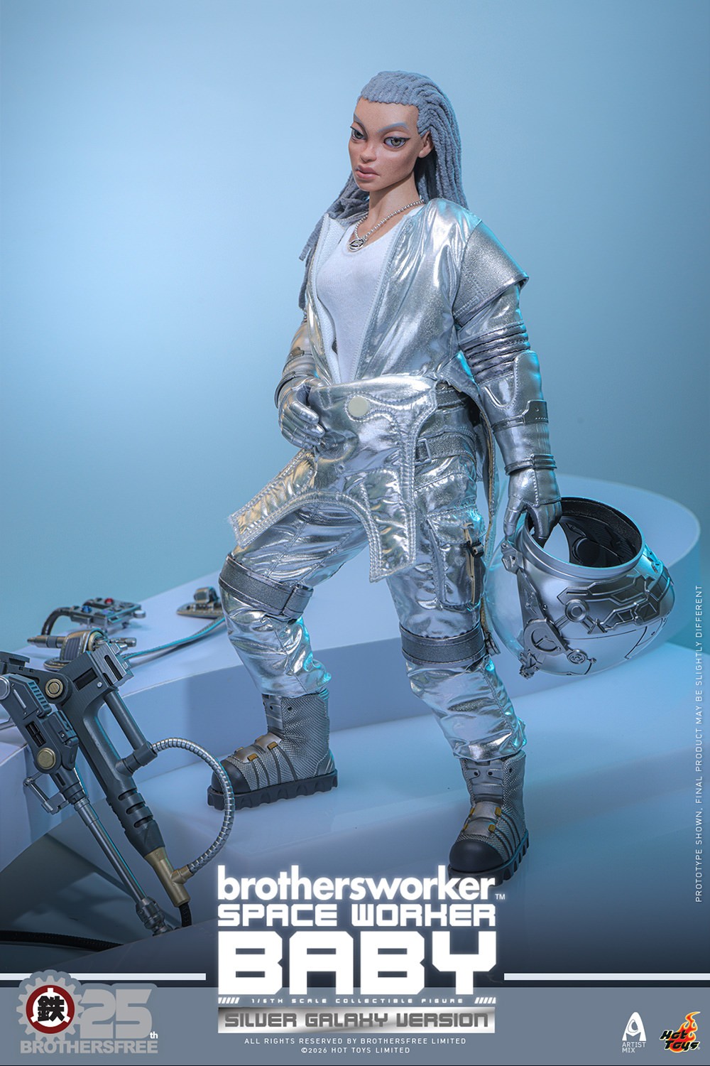 Brothersfree Space Worker Baby (Brothersfree 25th Silver Galaxy Version) Sixth Scale Figure  (Prototype Shown) View 14