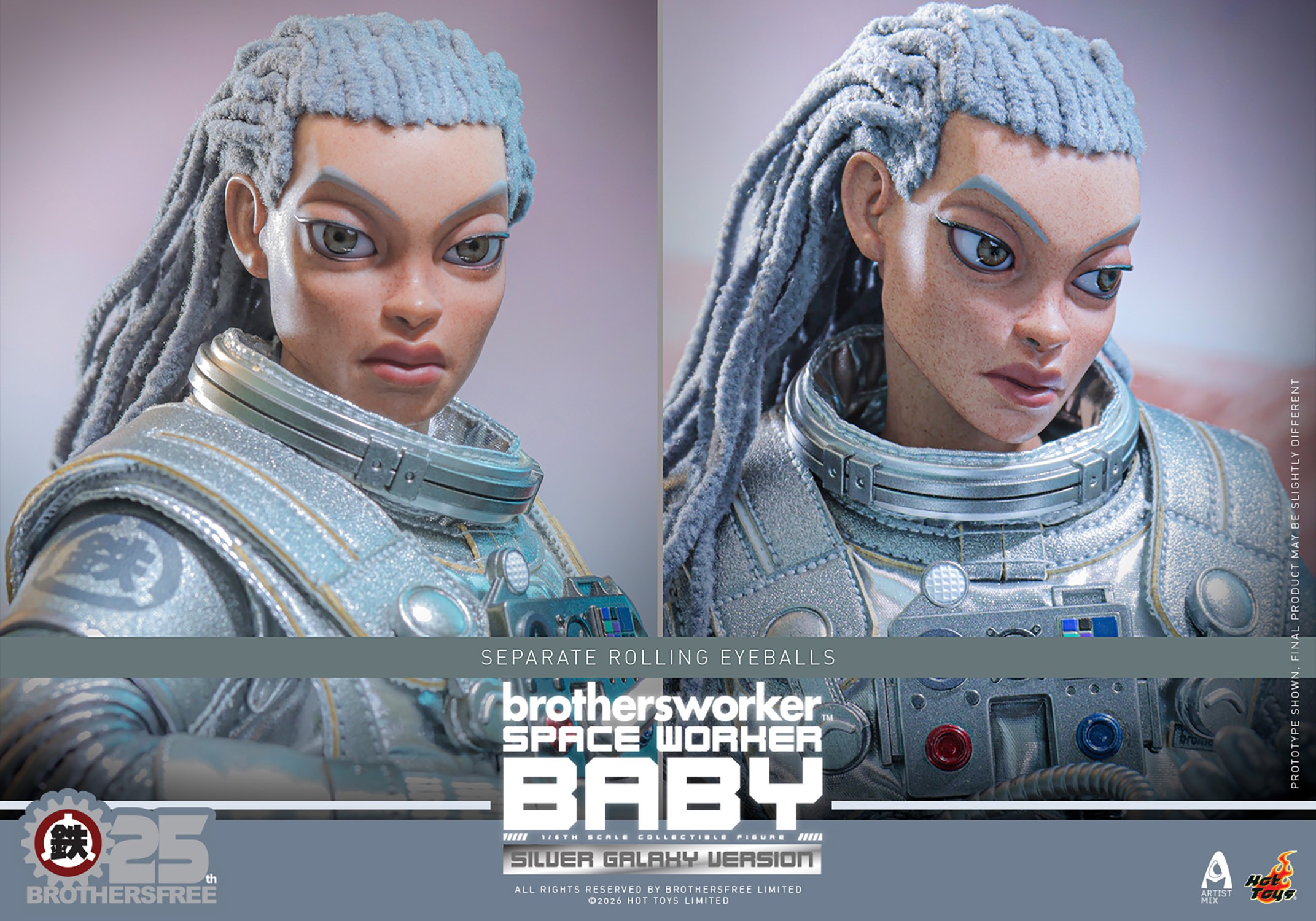 Brothersfree Space Worker Baby (Brothersfree 25th Silver Galaxy Version) Sixth Scale Figure  (Prototype Shown) View 16