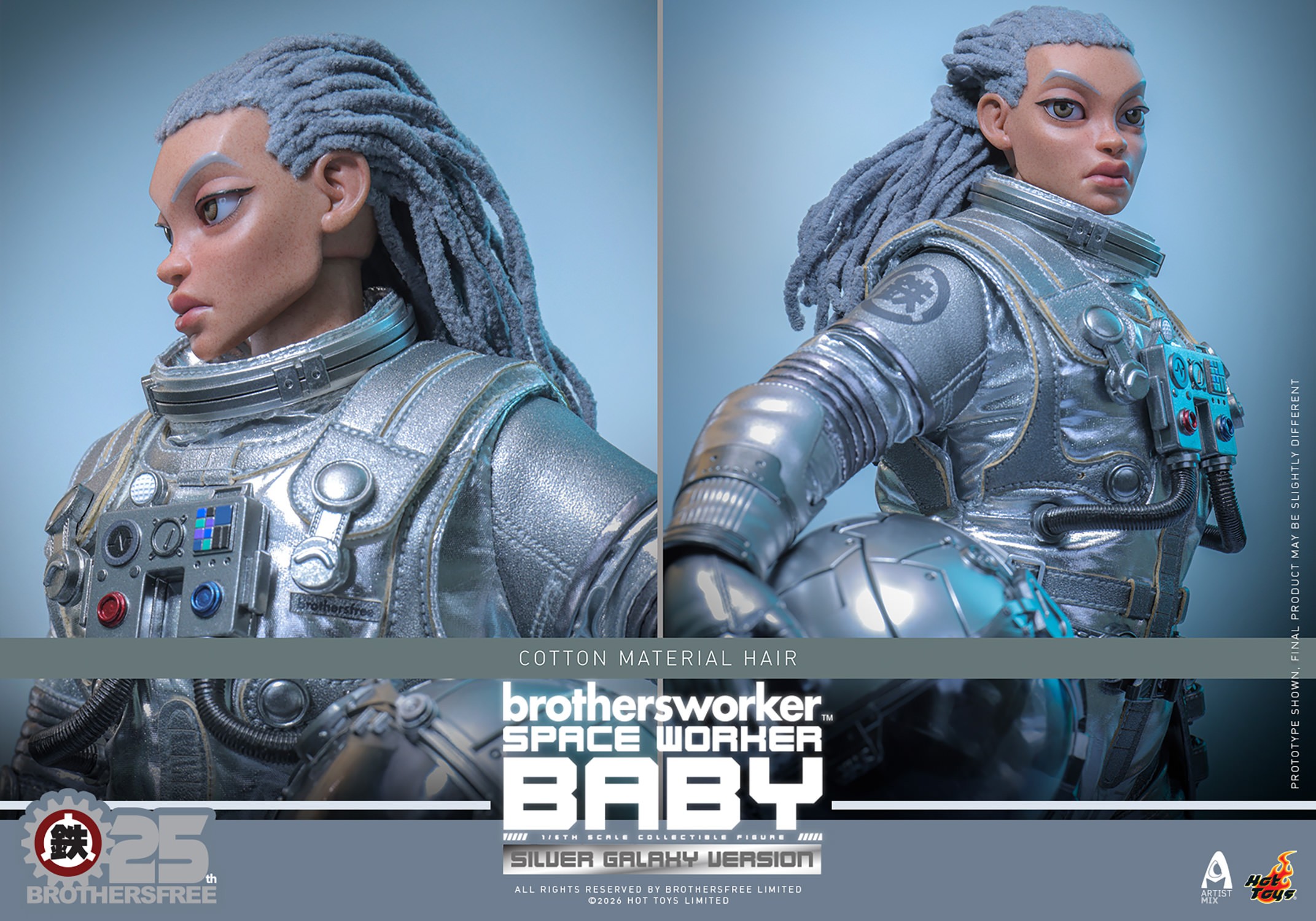 Brothersfree Space Worker Baby (Brothersfree 25th Silver Galaxy Version) Sixth Scale Figure  (Prototype Shown) View 17