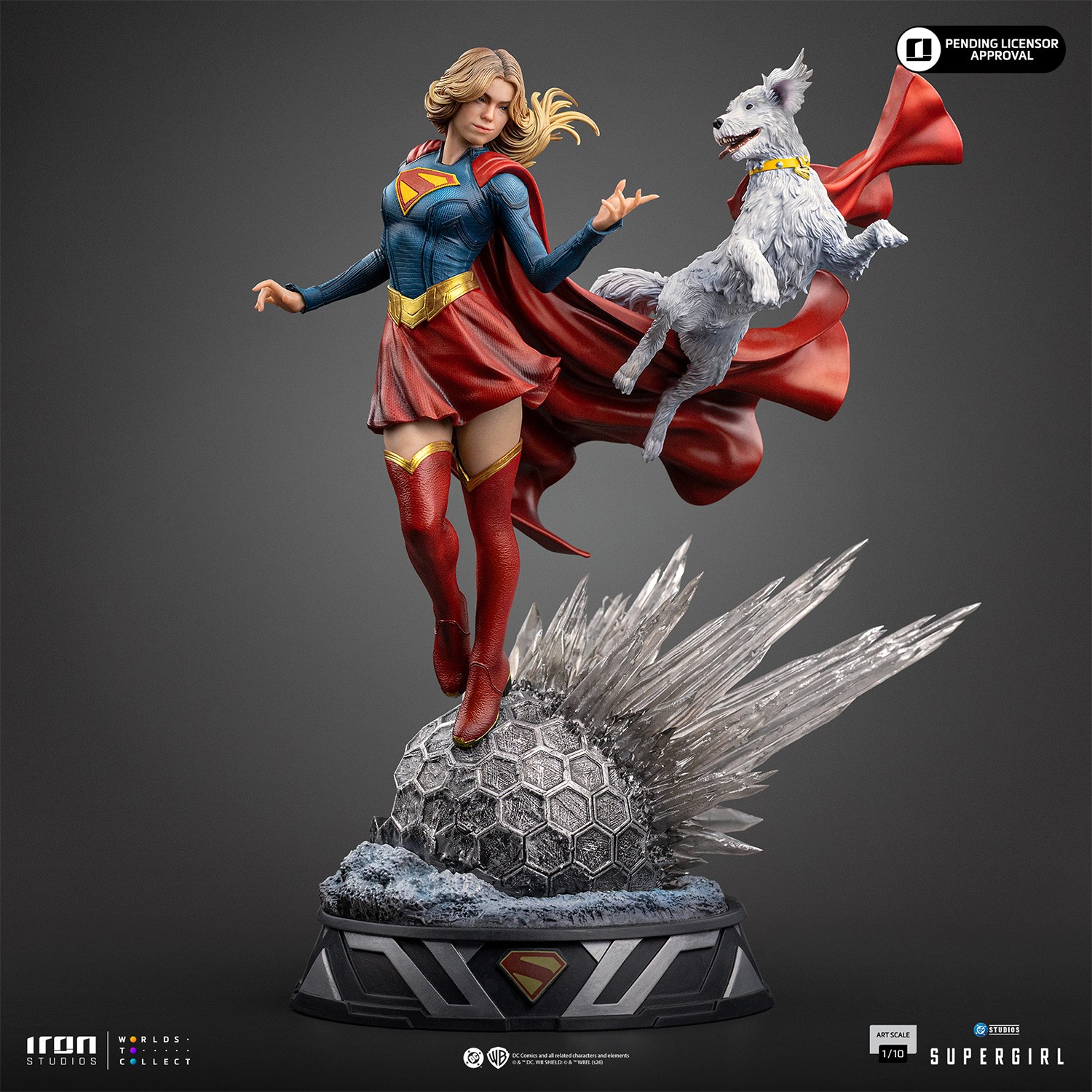 DC Comics Supergirl & Krypto 1:10 Scale Statue  (Prototype Shown) View 1