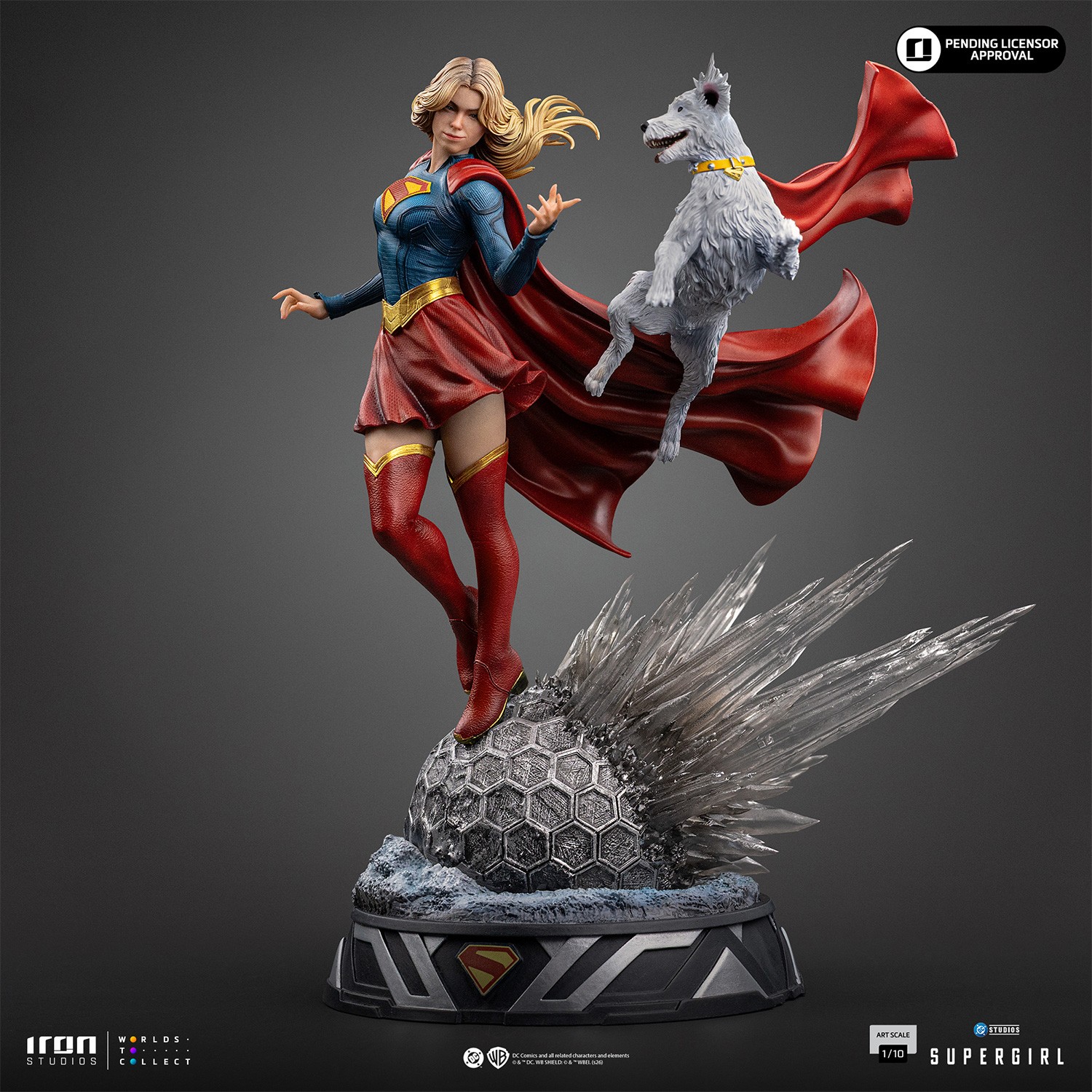DC Comics Supergirl & Krypto 1:10 Scale Statue  (Prototype Shown) View 7