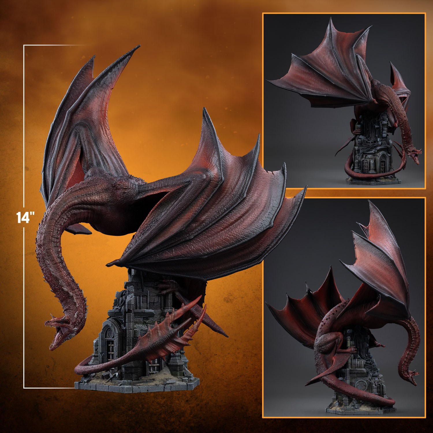 Game of Thrones Caraxes Statues  (Prototype Shown) View 2