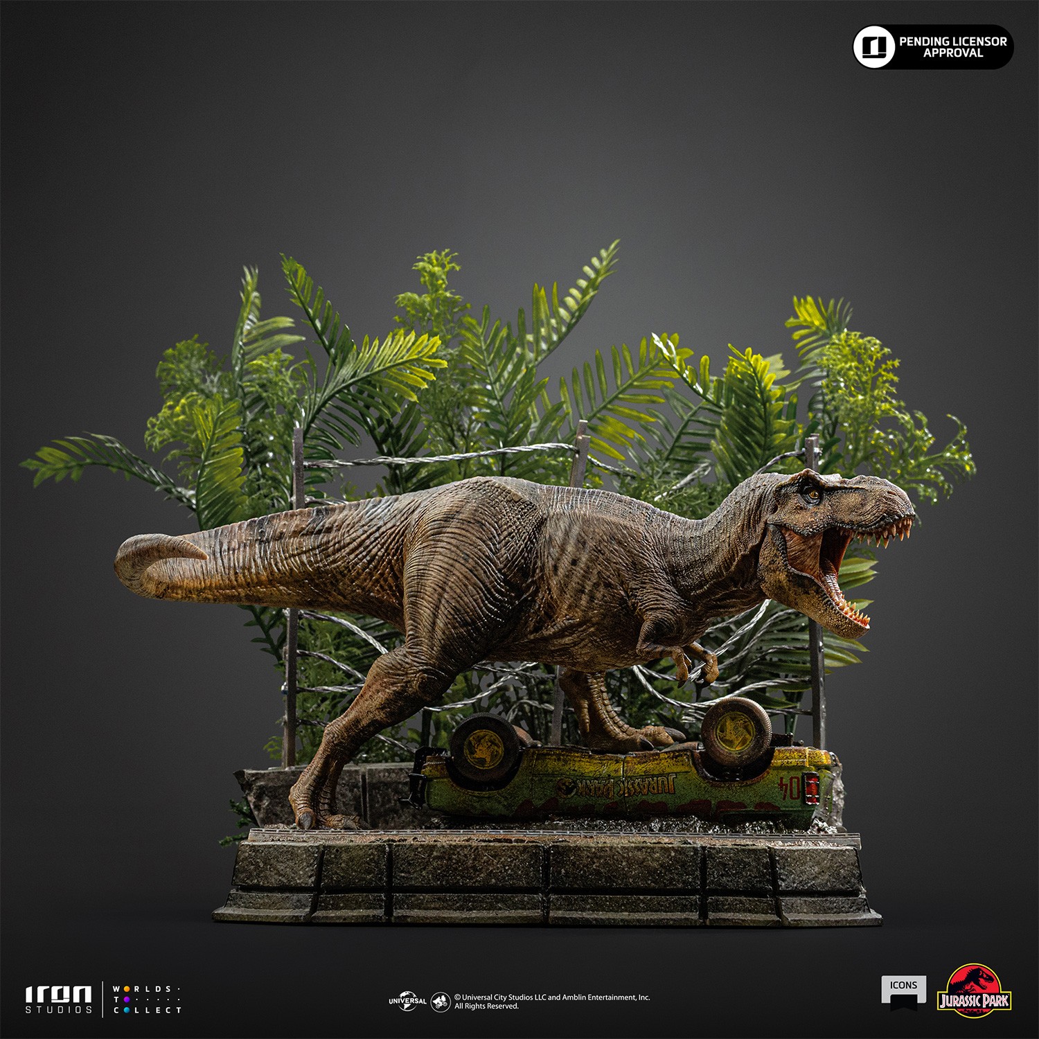 Jurassic Park T-Rex Breakout Set A Statues  (Prototype Shown) View 2