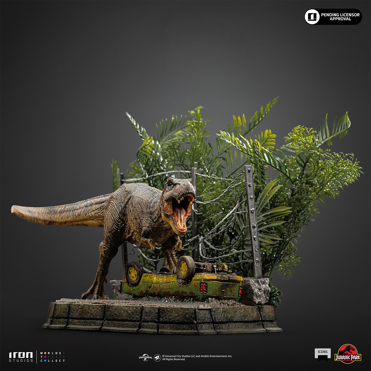Jurassic Park T-Rex Breakout Set A Statues  (Prototype Shown) View 3