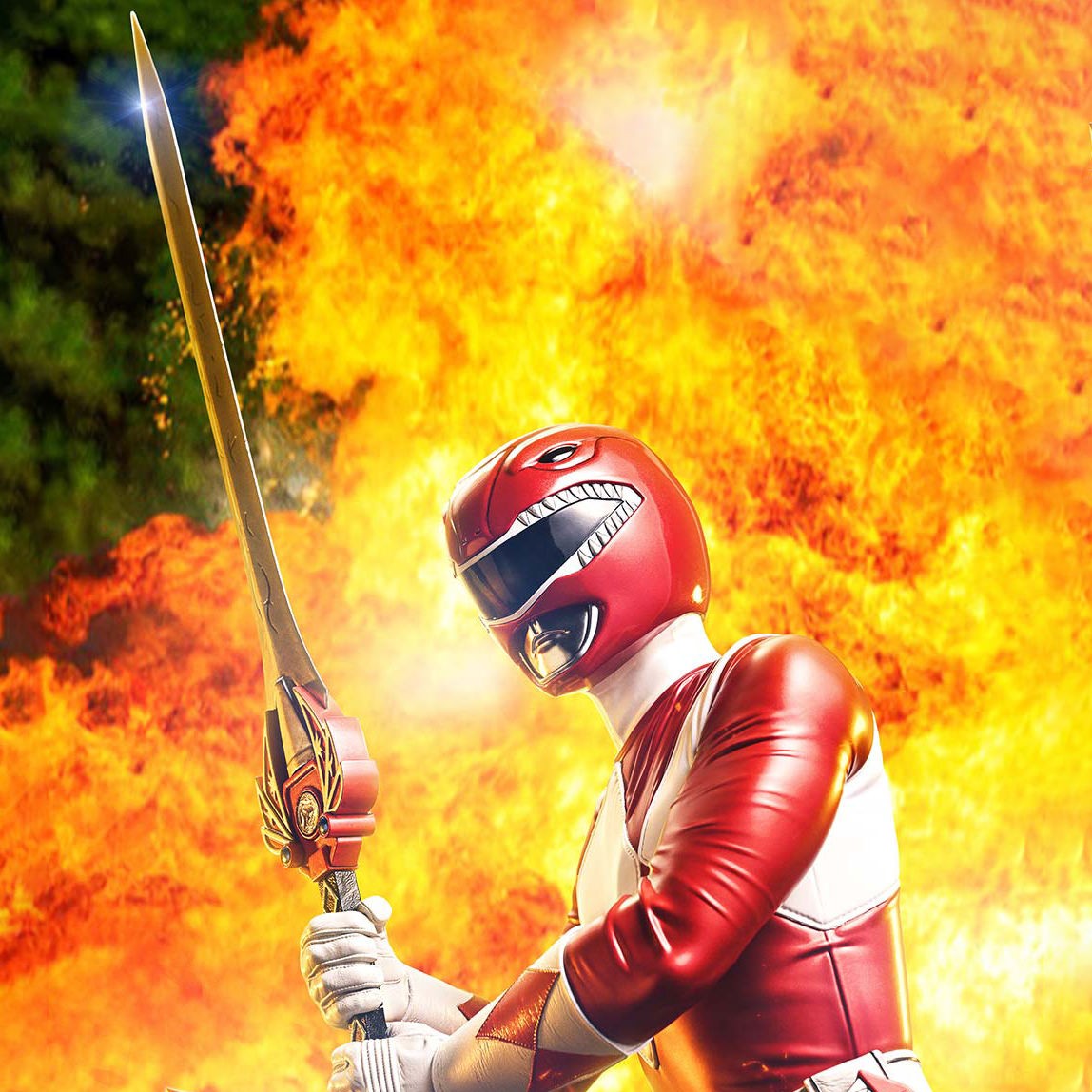 Mighty Morphin Power Rangers Red Ranger Statues  (Prototype Shown) View 4
