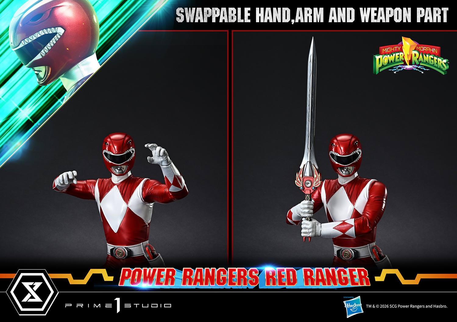 Mighty Morphin Power Rangers Red Ranger Statues  (Prototype Shown) View 7