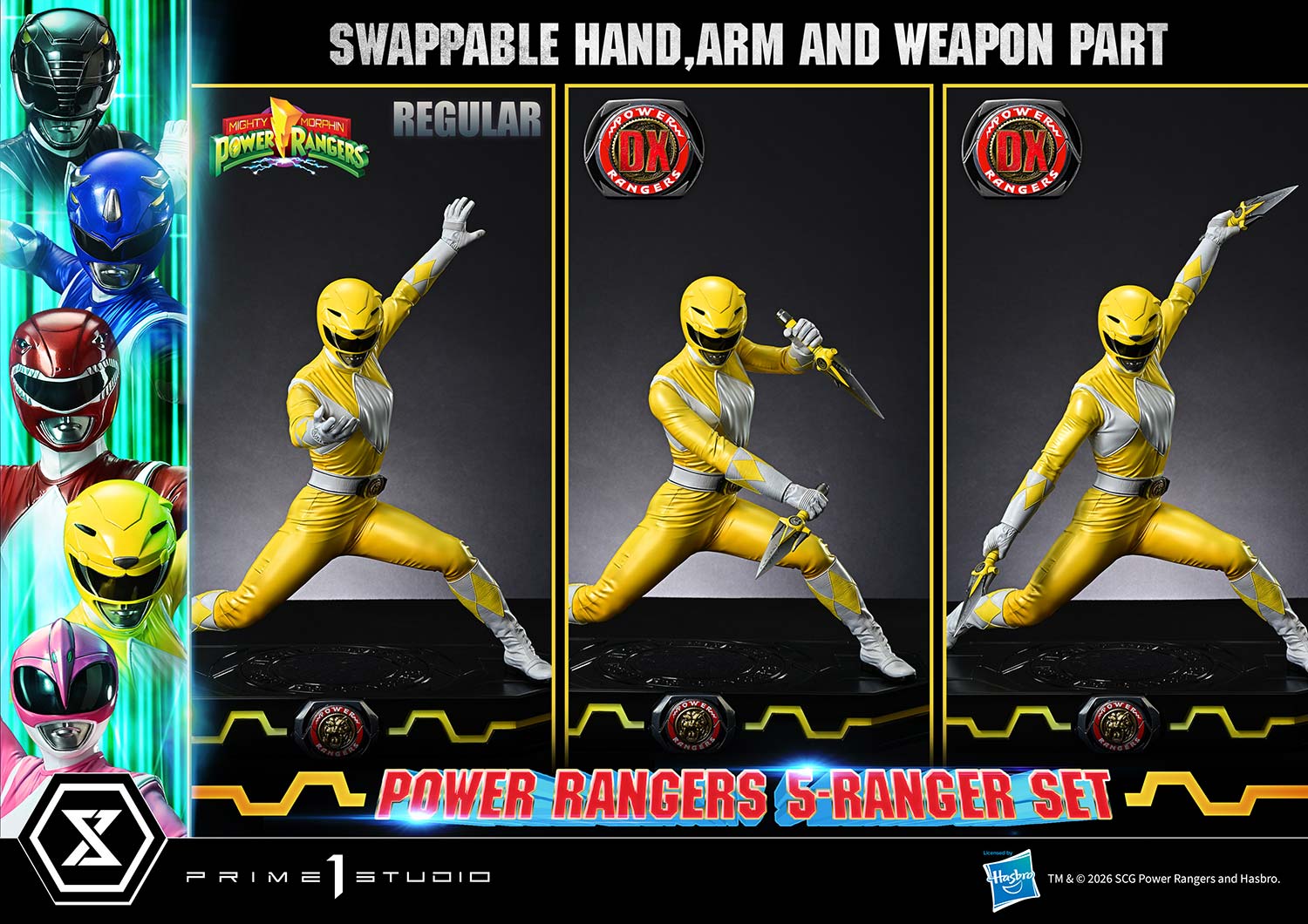 Mighty Morphin Power Rangers Power Rangers 5-Ranger Set (Deluxe Version) Quarter Scale Statue  (Prototype Shown) View 9