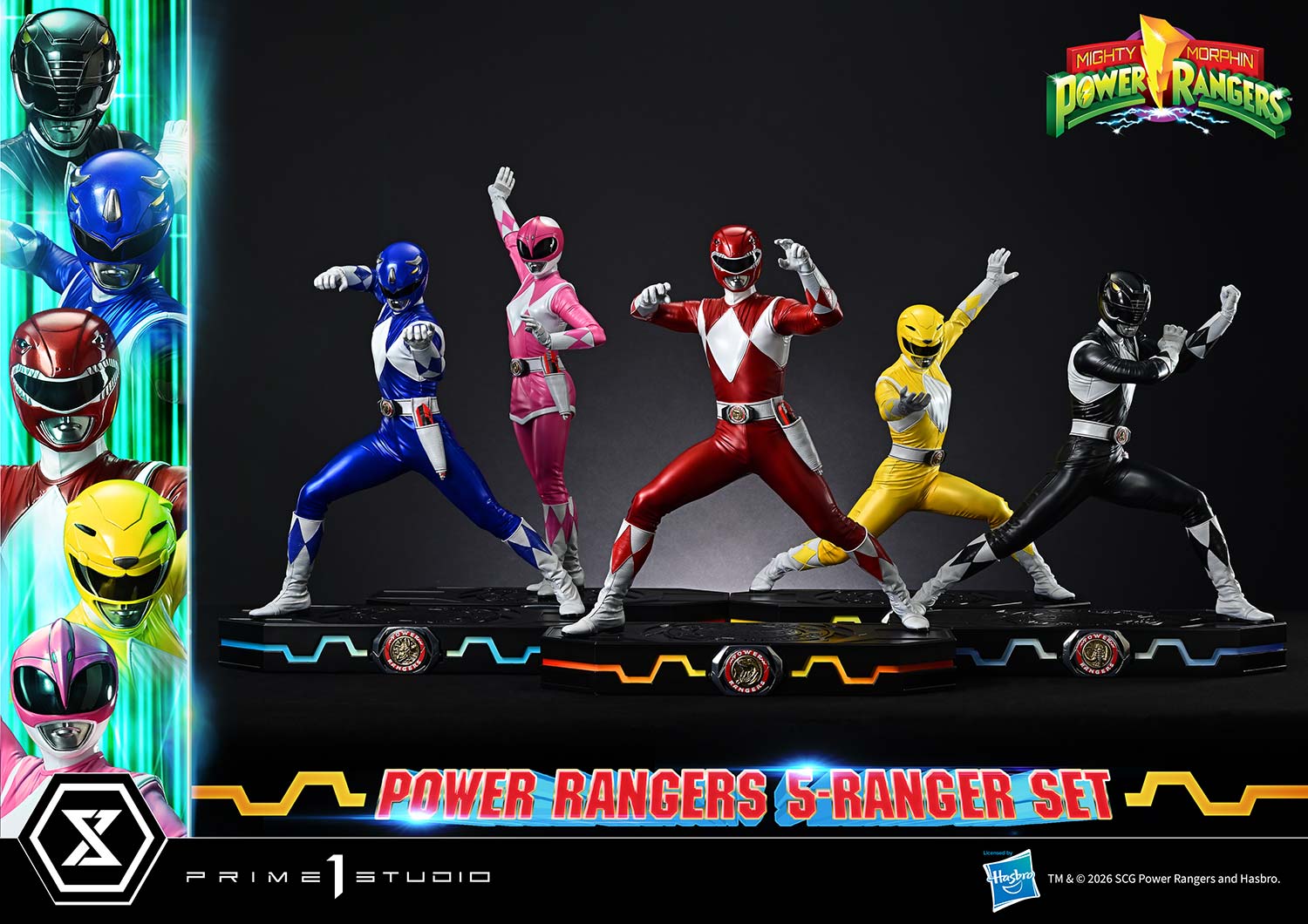 Mighty Morphin Power Rangers Power Rangers 5-Ranger Set (Deluxe Version) Quarter Scale Statue  (Prototype Shown) View 14