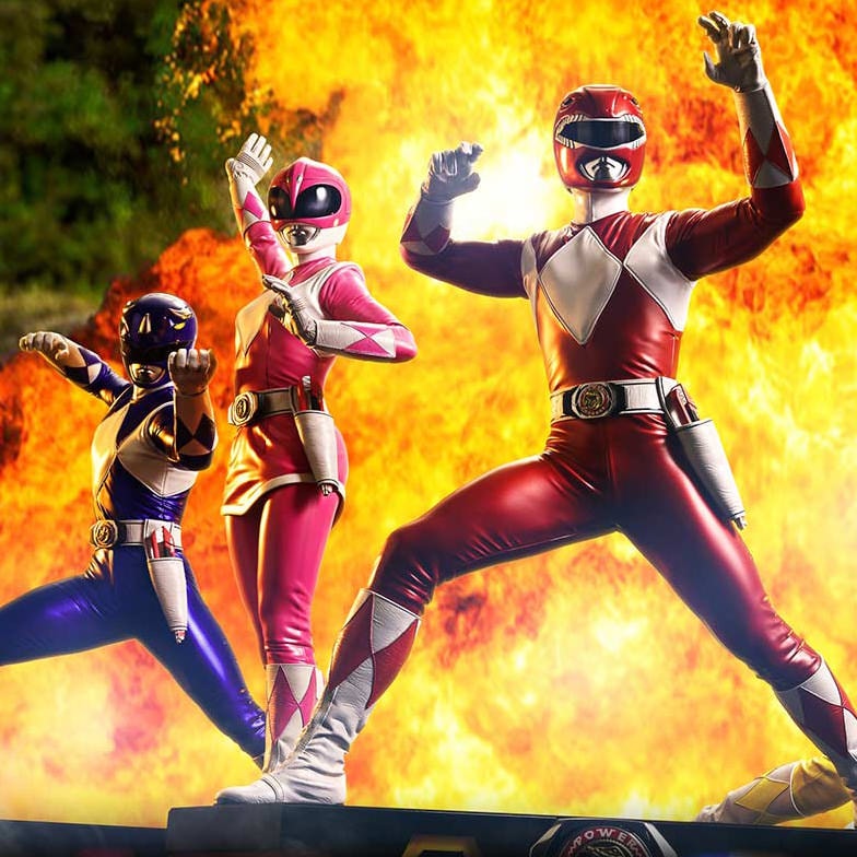 Mighty Morphin Power Rangers Power Rangers 5-Ranger Set (Deluxe Bonus Version) Quarter Scale Statue  (Prototype Shown) View 6