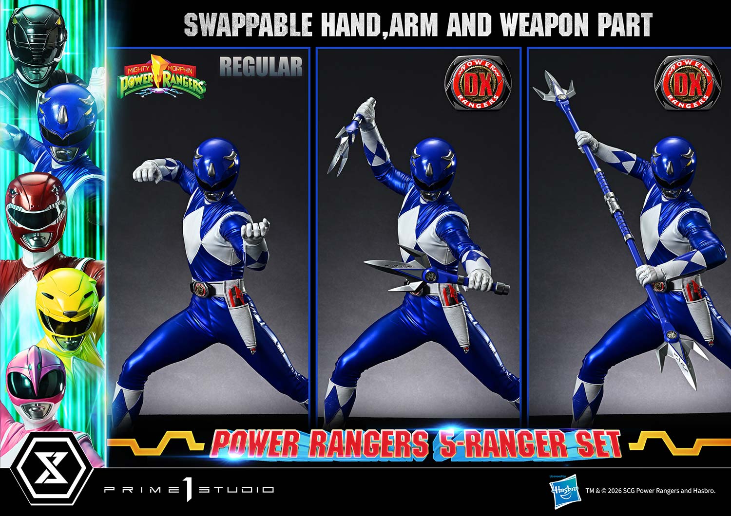 Mighty Morphin Power Rangers Power Rangers 5-Ranger Set (Deluxe Bonus Version) Quarter Scale Statue  (Prototype Shown) View 8