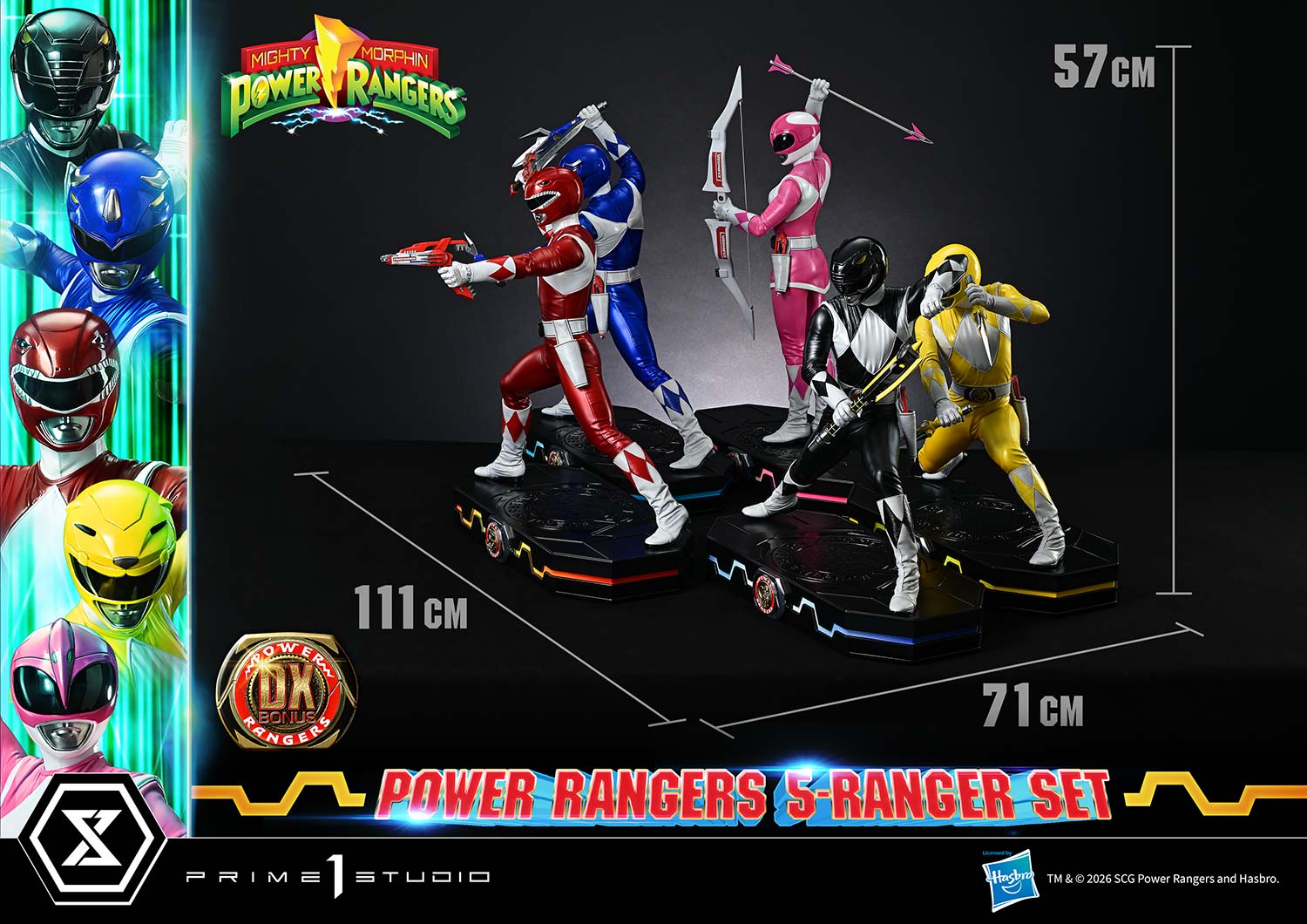 Mighty Morphin Power Rangers Power Rangers 5-Ranger Set (Deluxe Bonus Version) Quarter Scale Statue  (Prototype Shown) View 12
