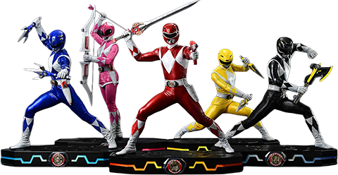 Mighty Morphin Power Rangers Power Rangers 5-Ranger Set (Deluxe Bonus Version) Quarter Scale Statue  (Prototype Shown) View 14