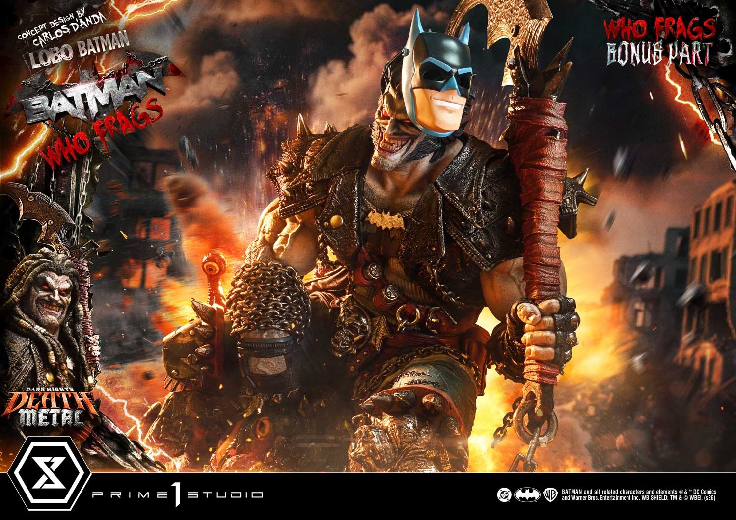 DC Comics Lobo Batman: Batman Who Frags (Deluxe Bonus Version) 1:3 Scale Statue  (Prototype Shown) View 5
