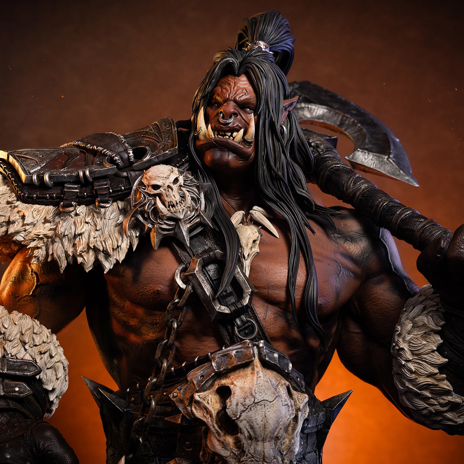Warcraft Grommash Hellscream Bust  (Prototype Shown) View 3
