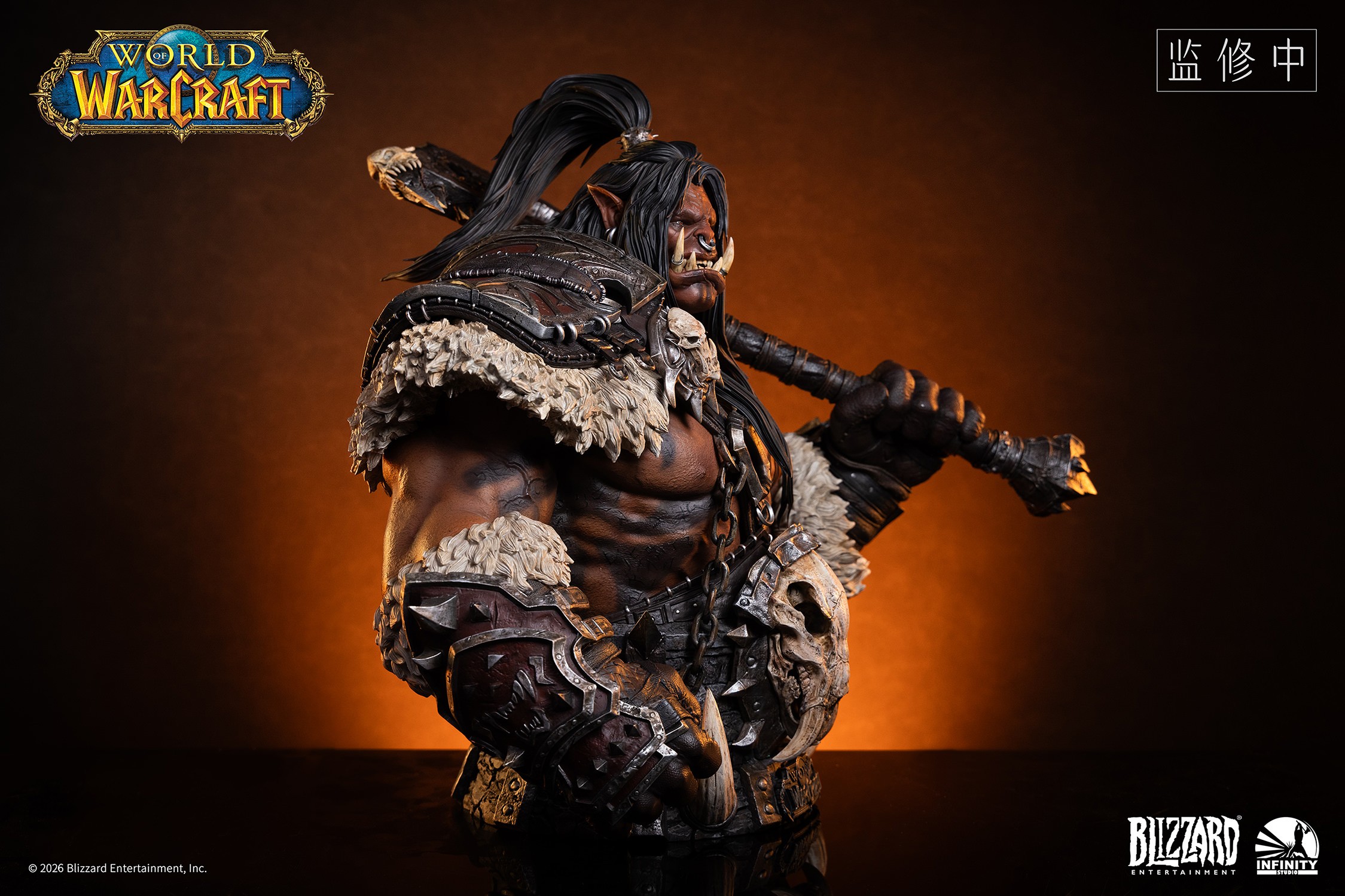 Warcraft Grommash Hellscream Bust  (Prototype Shown) View 14