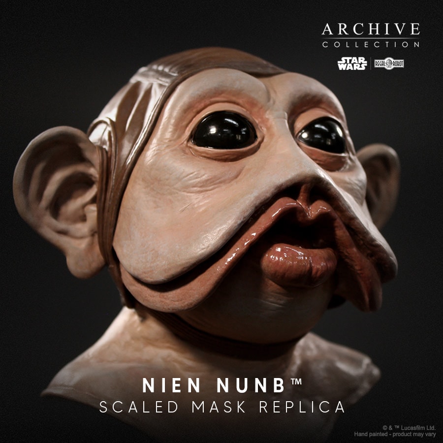Star Wars Nien Nunb Mask Prop Replica  (Prototype Shown) View 5
