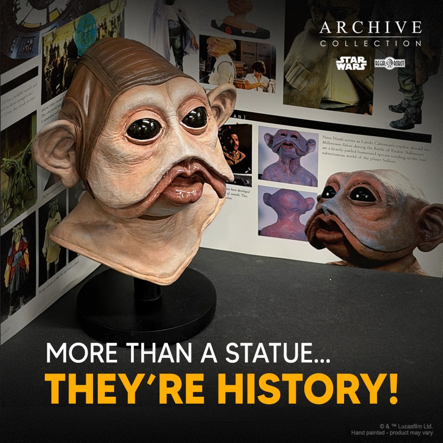 Star Wars Nien Nunb Mask Prop Replica  (Prototype Shown) View 9