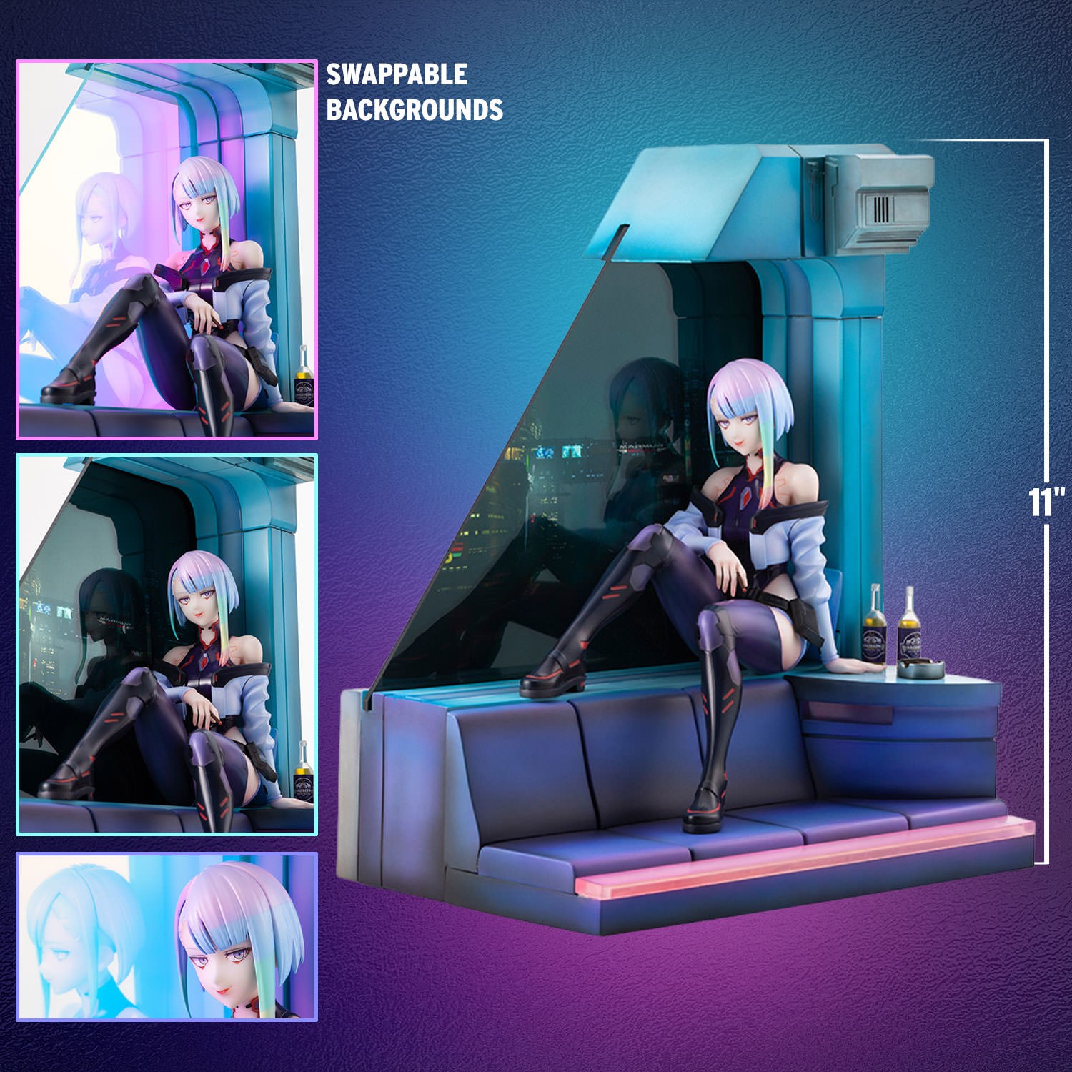 Cyberpunk 2077 Lucy Collectible Figure  (Prototype Shown) View 2