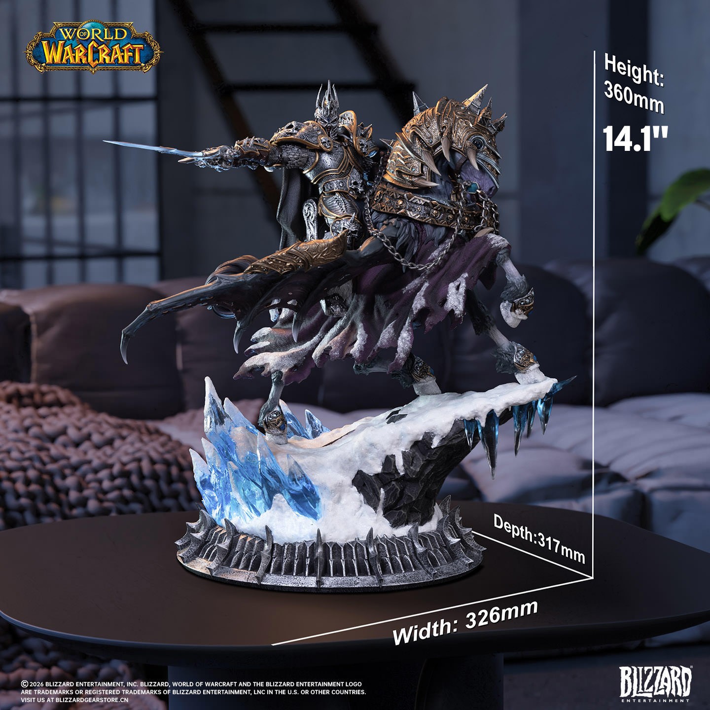 Warcraft The Lich King & Invincible (14-Inch) Statues  (Prototype Shown) View 2